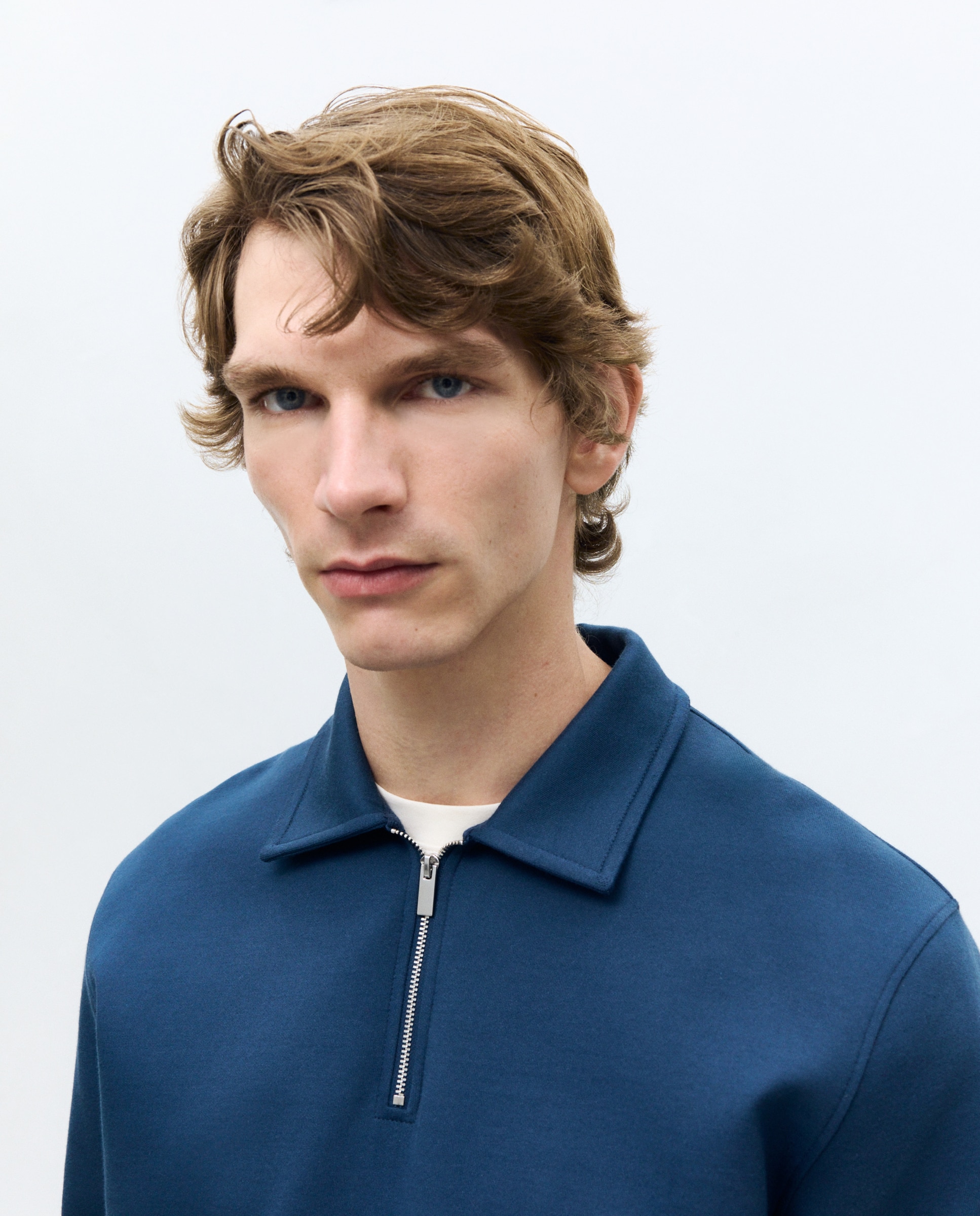 Sudadera cuello polo hombre. - Dustin - Azul marino Azul marino-2