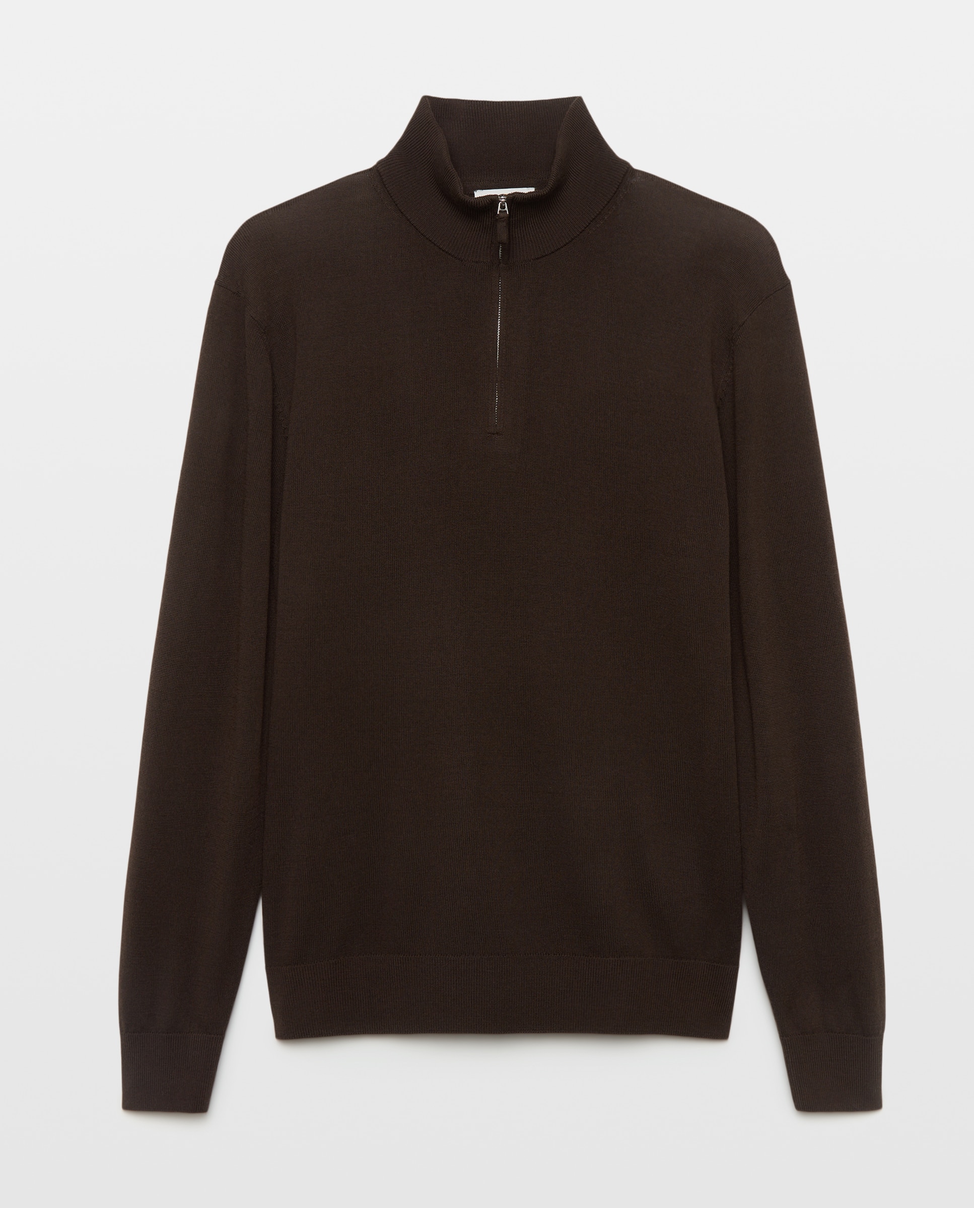 Jersey cuello semicisne lavable 100% lana merino de hombre - Emidio Tucci - Marrón oscuro Marrón oscuro-4