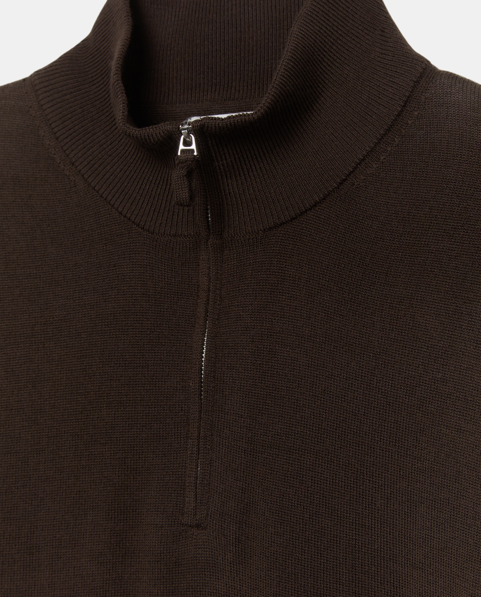 Jersey cuello semicisne lavable 100% lana merino de hombre - Emidio Tucci - Marrón oscuro Marrón oscuro-5
