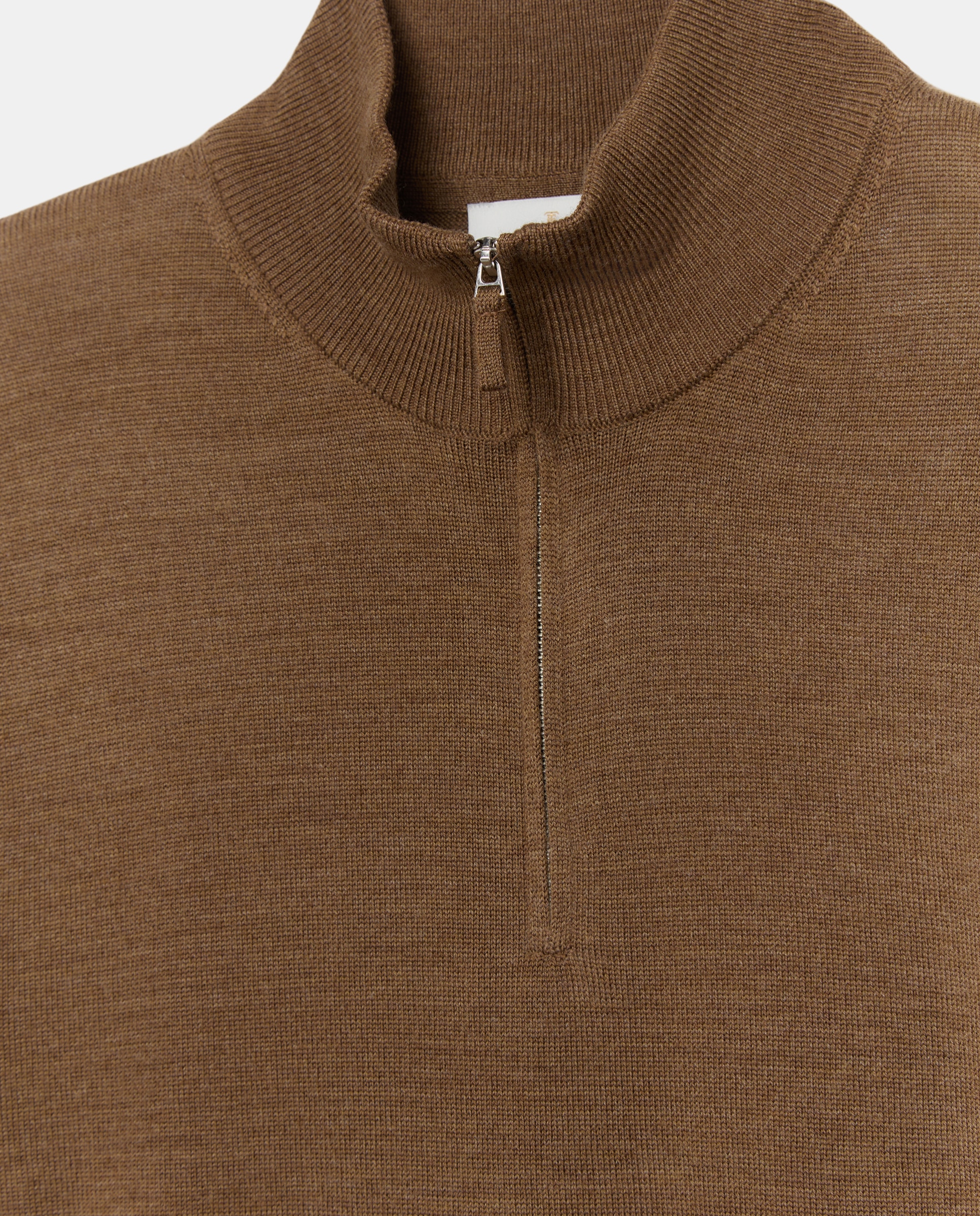 Jersey cuello semicisne lavable 100% lana merino de hombre - Emidio Tucci - Marrón Marrón-5