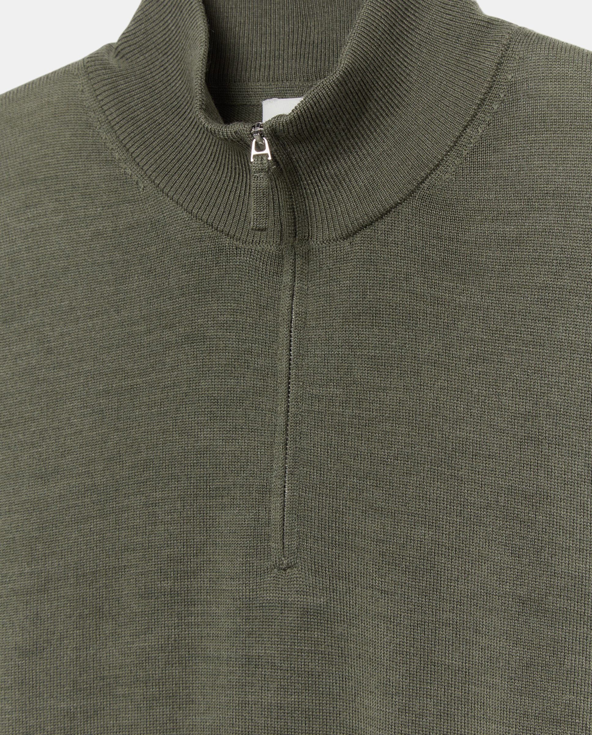 Jersey cuello semicisne lavable 100% lana merino de hombre - Emidio Tucci - Kaki Kaki-5