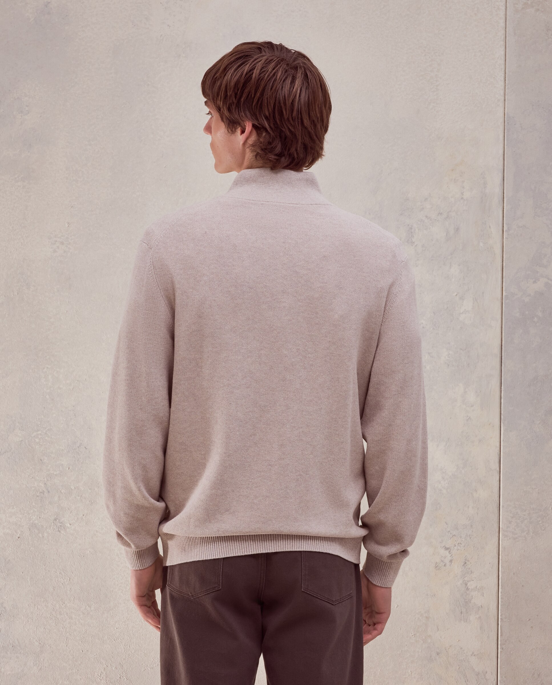 Sueter media cremallera hombre. - Dustin - Crudo Crudo-3