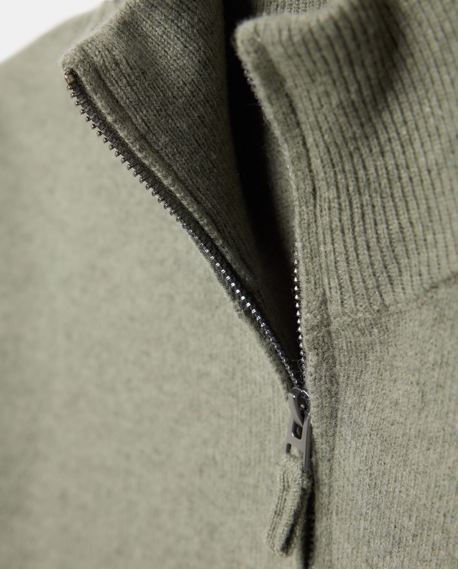 Camisola com Fecho de Correr Verde-claro-2