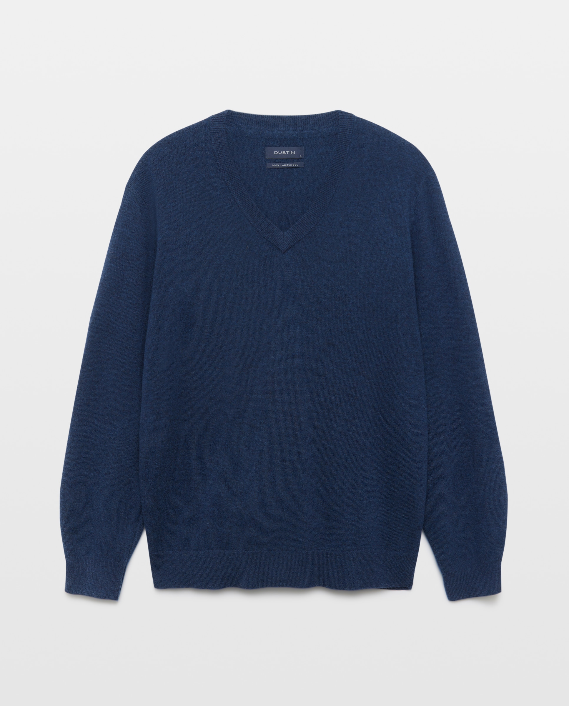 Imagen 4 de Jersey cuello pico liso100% lambswool de hombre - Dustin - Azul marino Azul marino