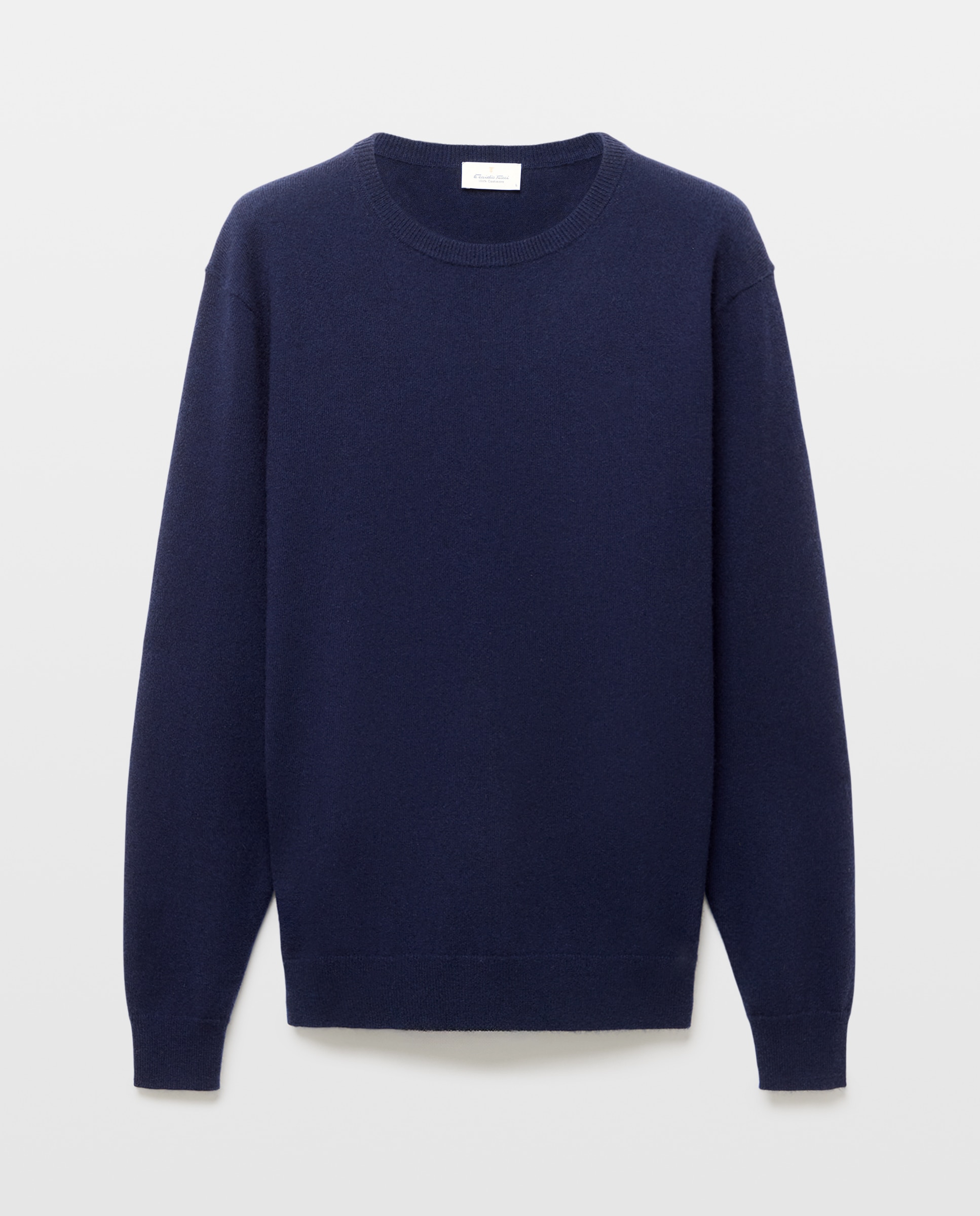 Jersey cuello redondo 100% cashmere de hombre - Emidio Tucci - Azul marino Azul marino-5