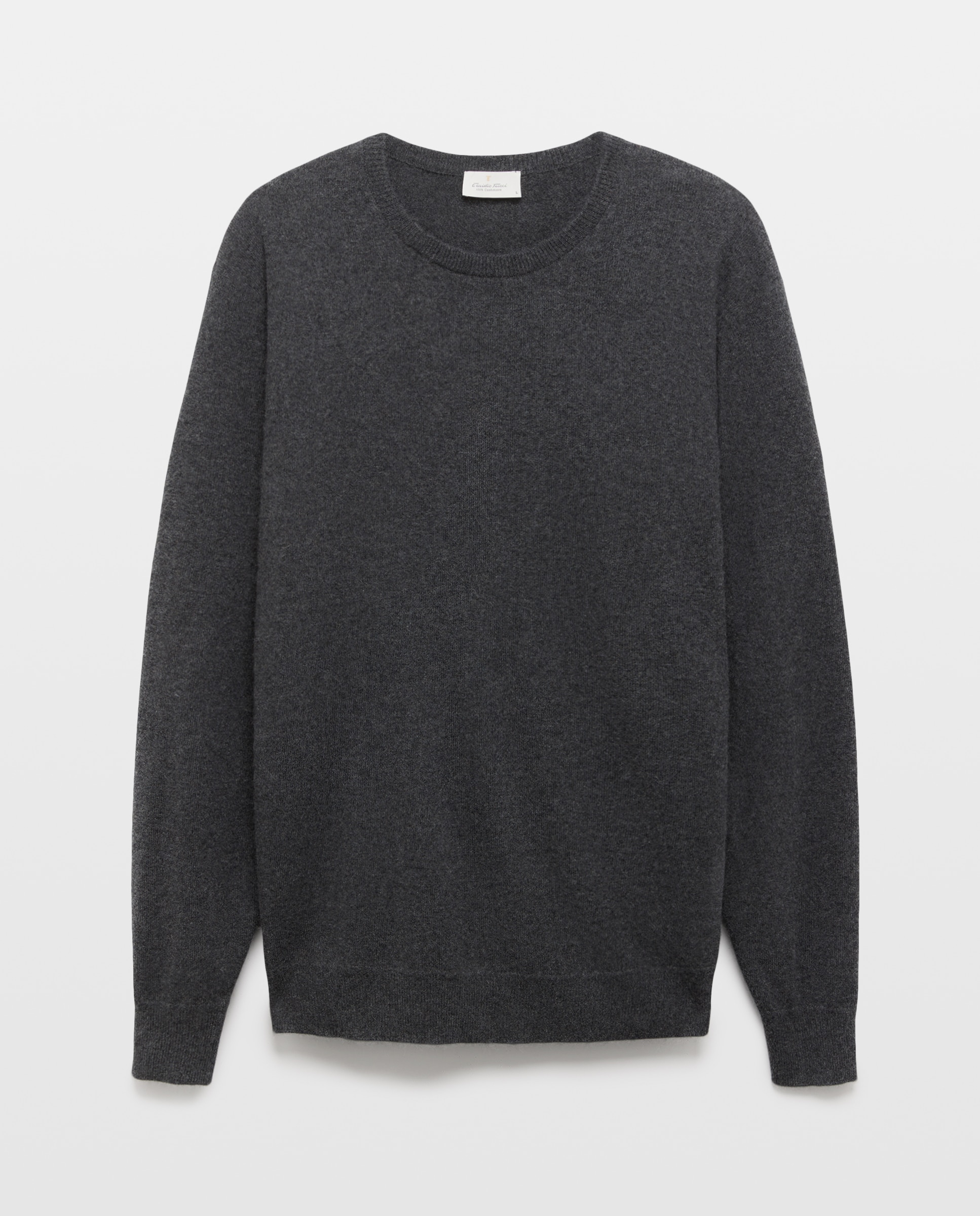 Jersey cuello redondo 100% cashmere de hombre - Emidio Tucci - Gris oscuro Gris oscuro-5