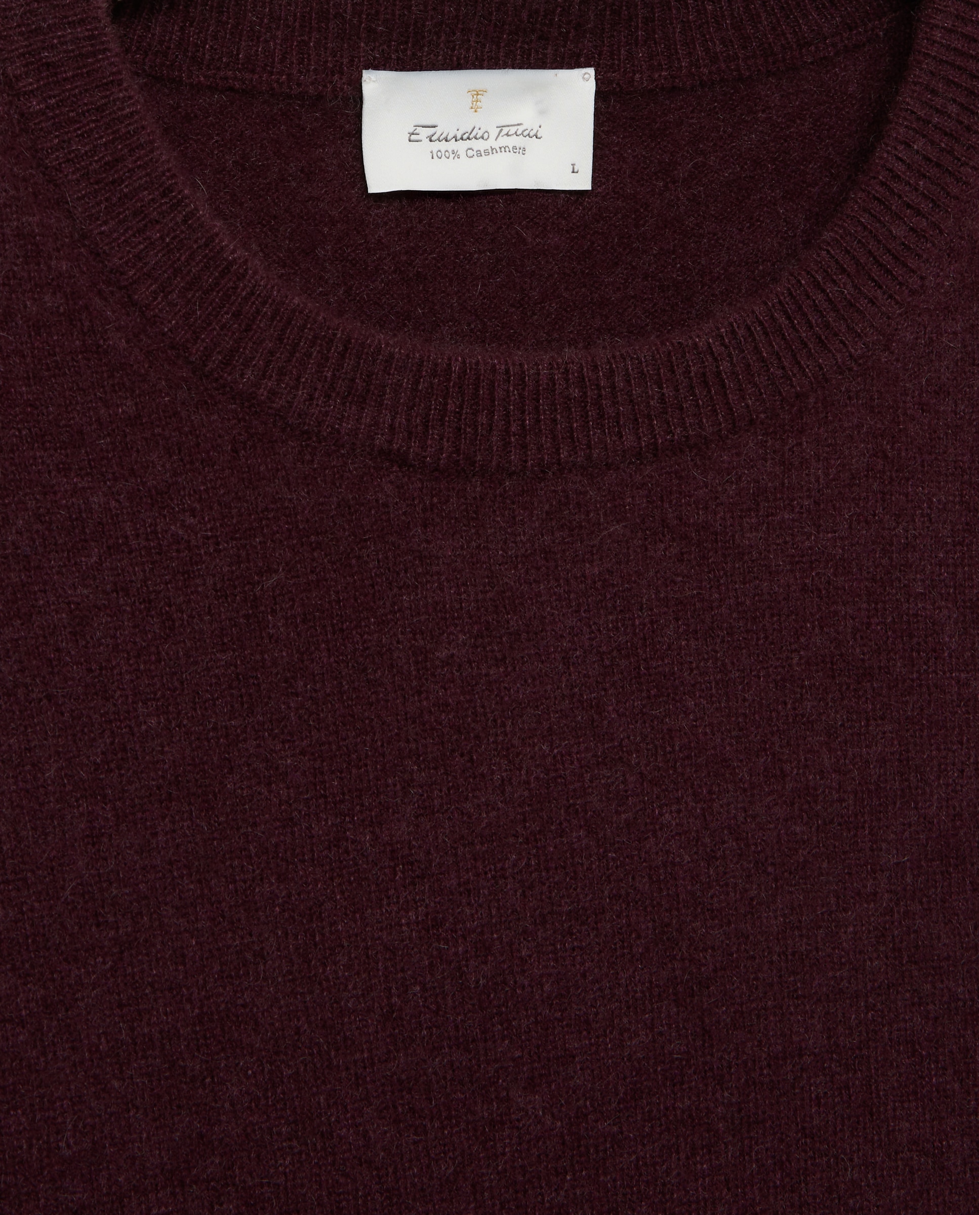Camisola de Malha com Decote Redondo Lisa Caxemira Vermelho-5