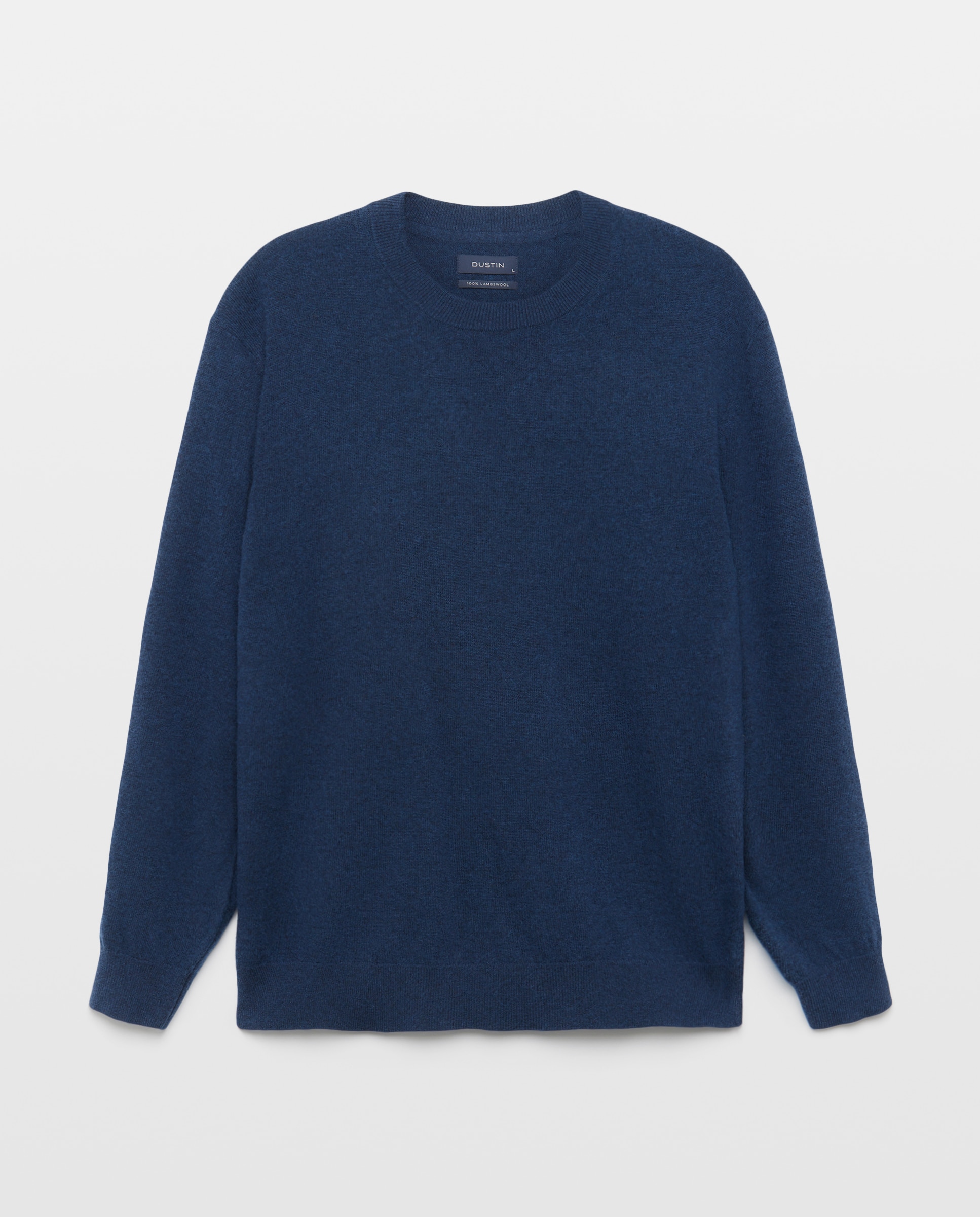 Jersey cuello redondo liso100% lambswool de hombre - Dustin - Azul marino Azul marino-1