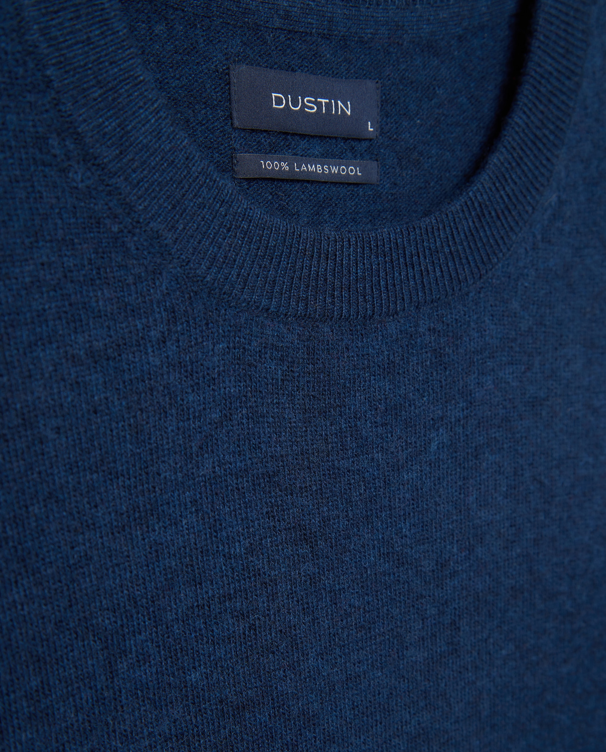 Jersey cuello redondo liso100% lambswool de hombre - Dustin - Azul marino Azul marino-2