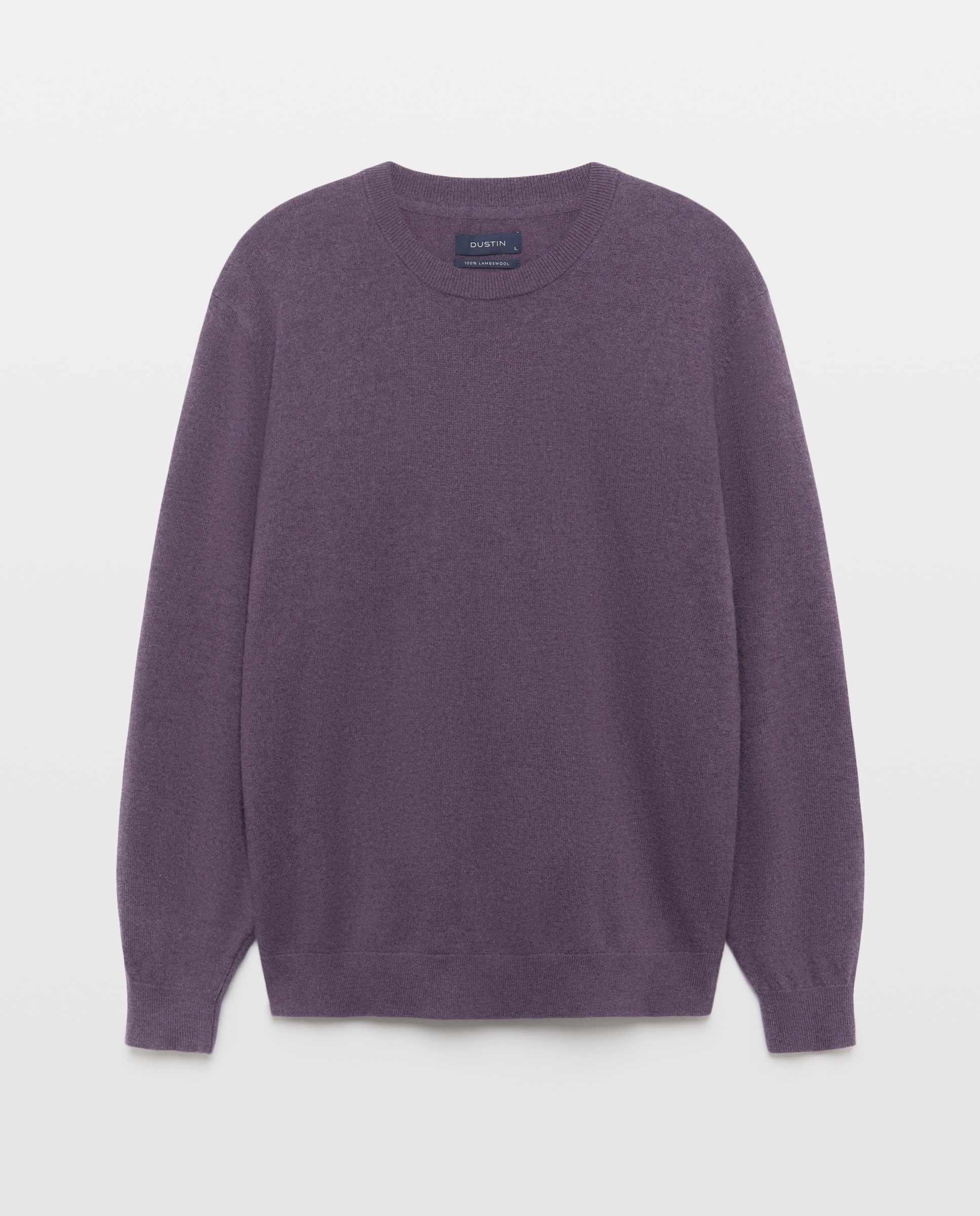 Jersey cuello redondo liso100% lambswool de hombre - Dustin - Morado Morado-1