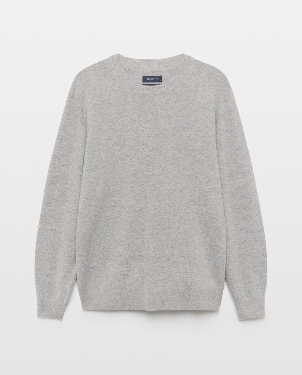 Imagen 1 de Jersey cuello redondo liso100% lambswool de hombre Gris claro