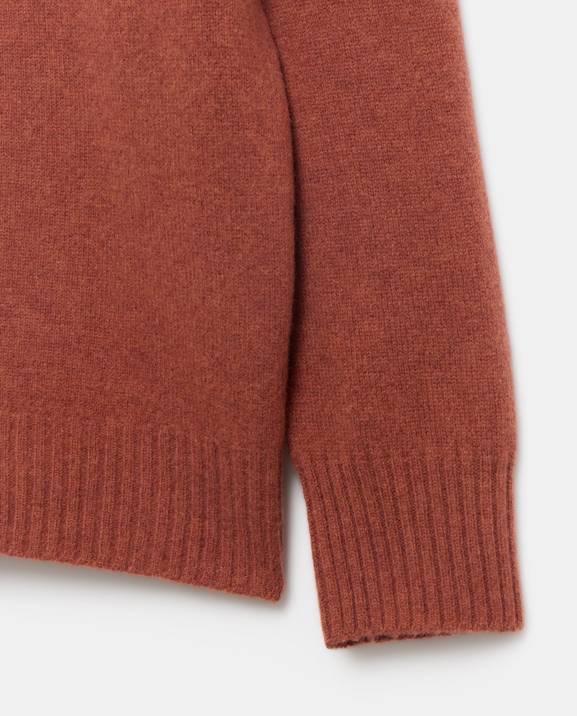 Jersey de hombre de cuello redondo liso lana yak - Emidio Tucci - Rojo Rojo-5