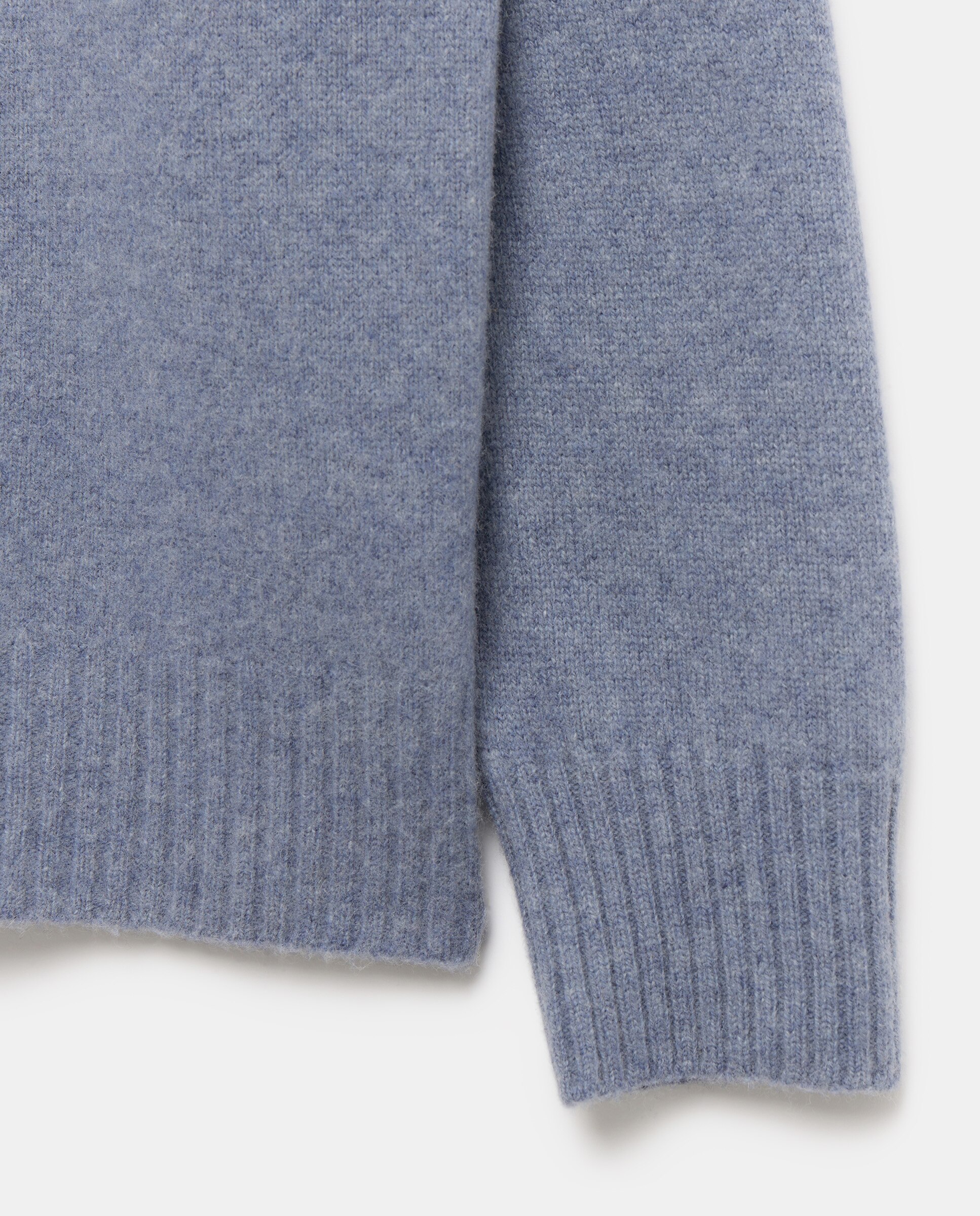 Jersey de hombre de cuello redondo liso lana yak - Emidio Tucci - Azul Azul-2