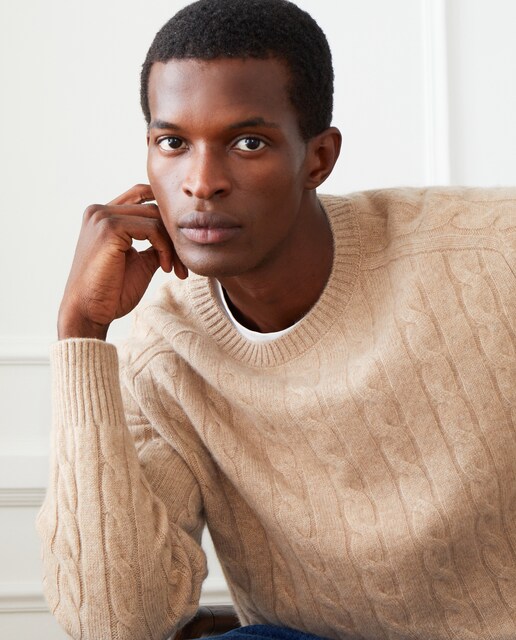 Jersey de hombre de cuello redondo ochos cashmere