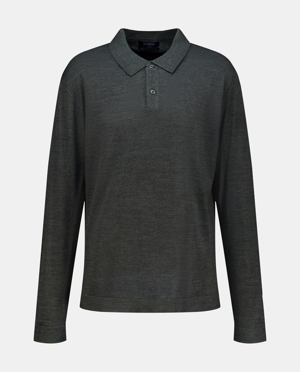 Camisola com Colarinho de Polo Verde-4