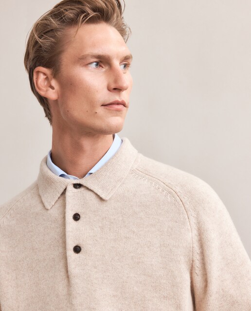 Imagen 0 de Jersey cuello semicisne liso lana cashmere de hombre
