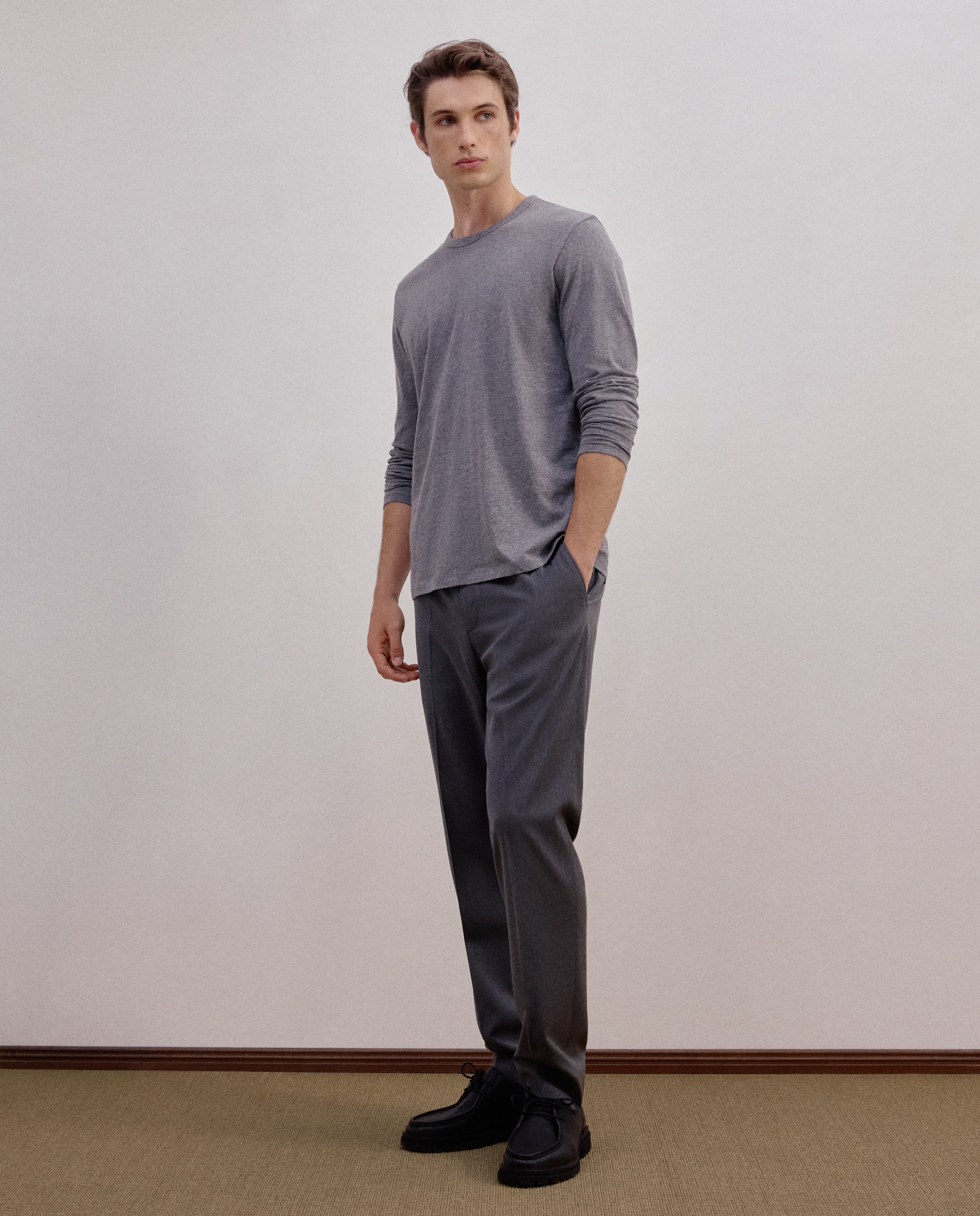 Camisola de Manga Comprida Cinzento-escuro-2