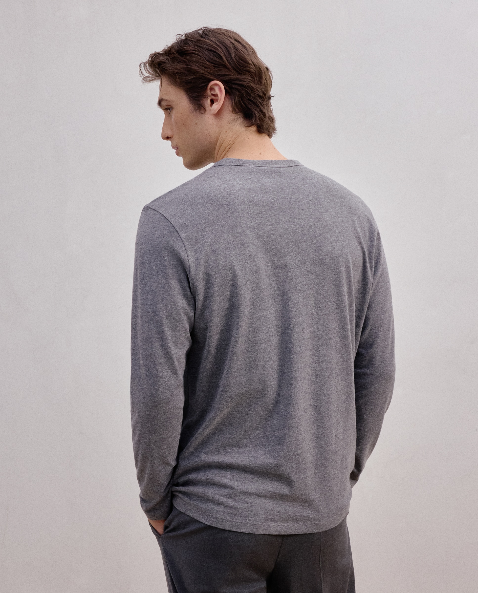 Camisola de Manga Comprida Cinzento-escuro-3