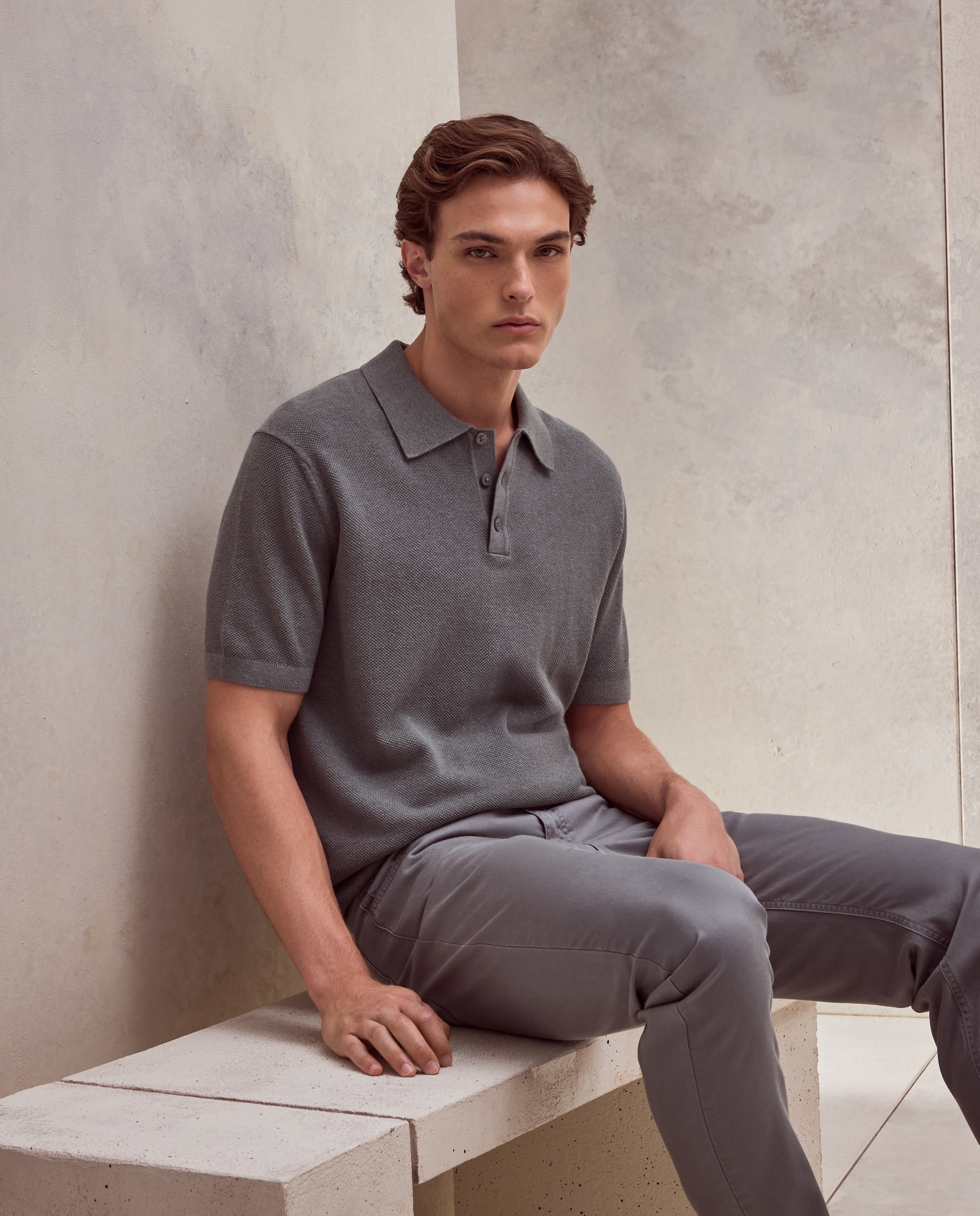 Sueter cuello polo manga corta estructura hombre - Dustin - Verde Verde-1