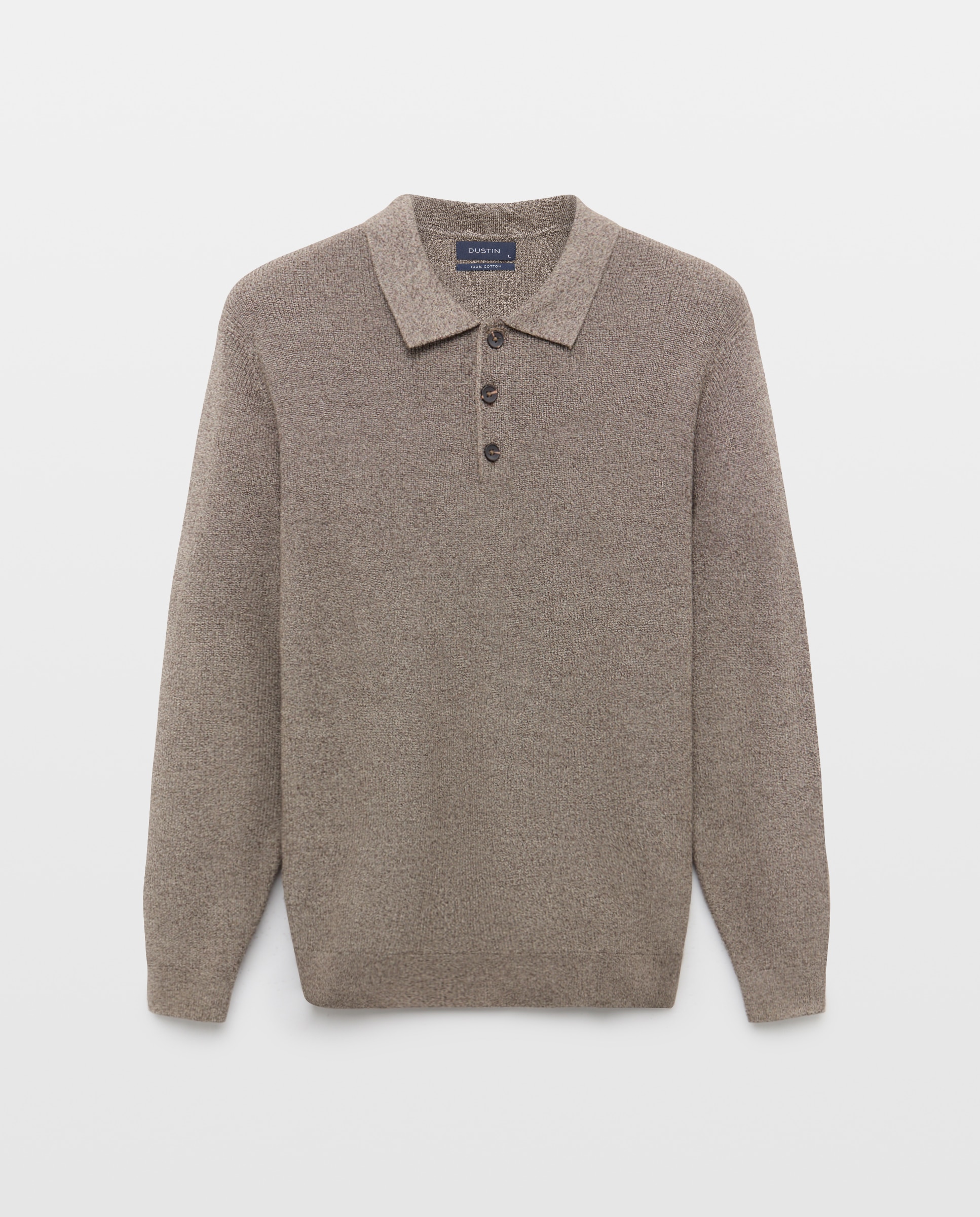 Jersey cuello polo canale 100% algodón de hombre - Dustin - Marrón Marrón-4