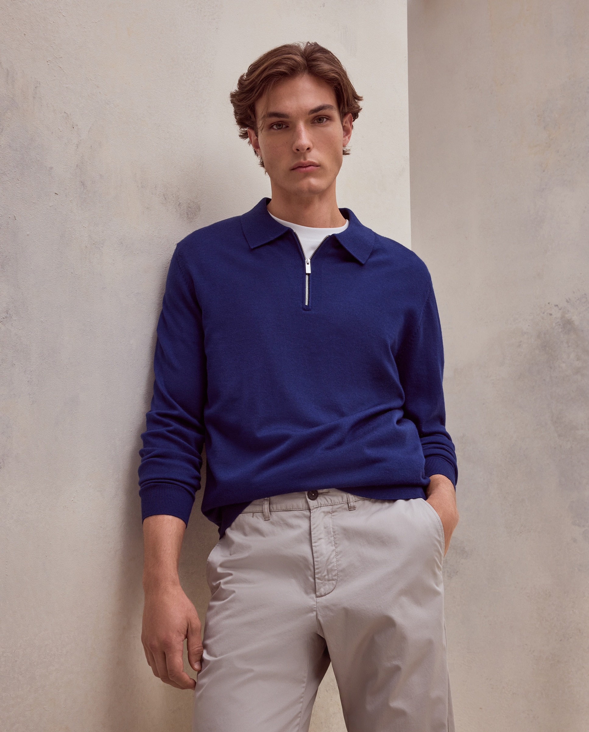Imagem 0 de Camisola com Colarinho de Polo e Fecho de Correr