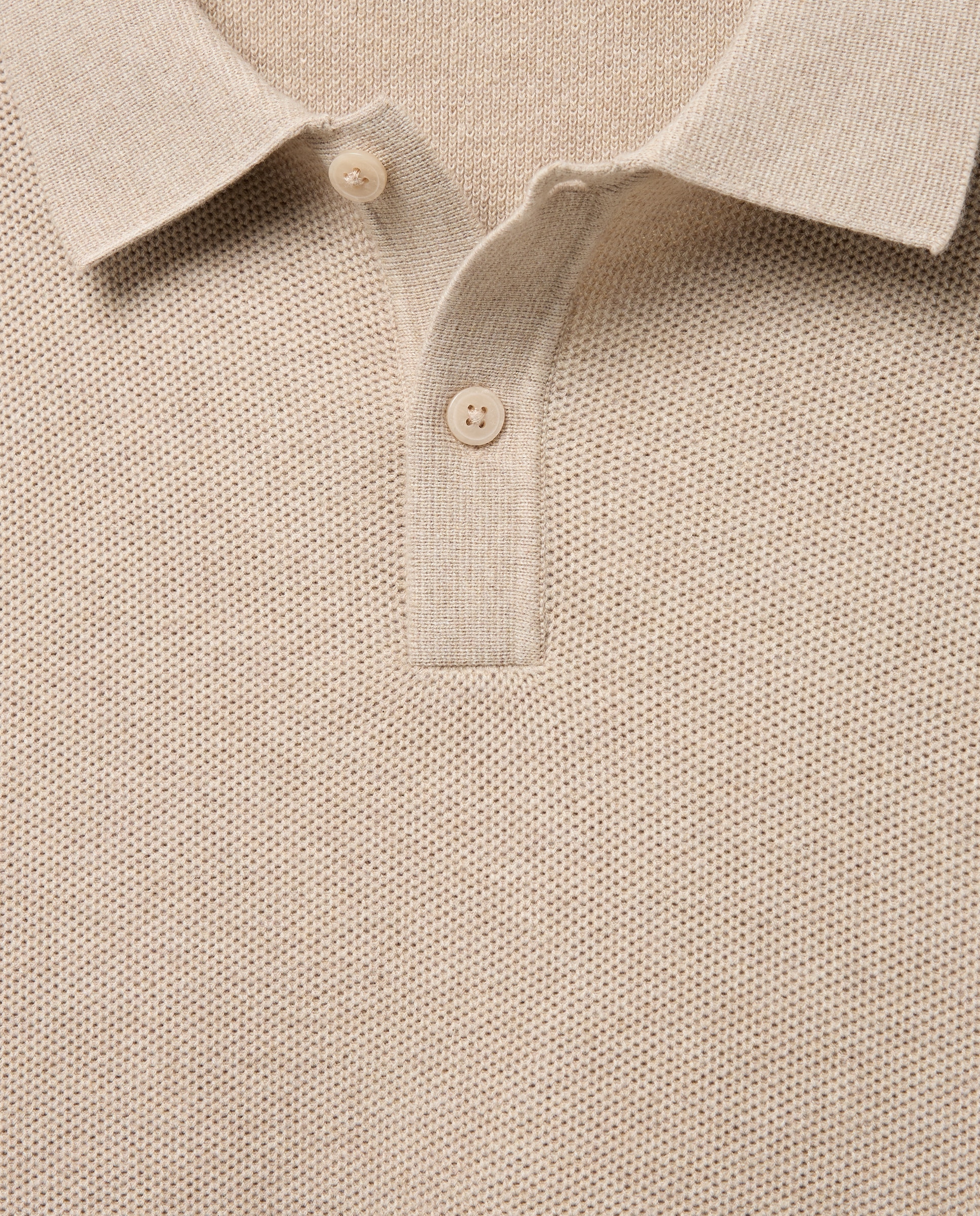 Jersey cuello polo estructura 100% algodón de hombre - Dustin - Beige Beige-5