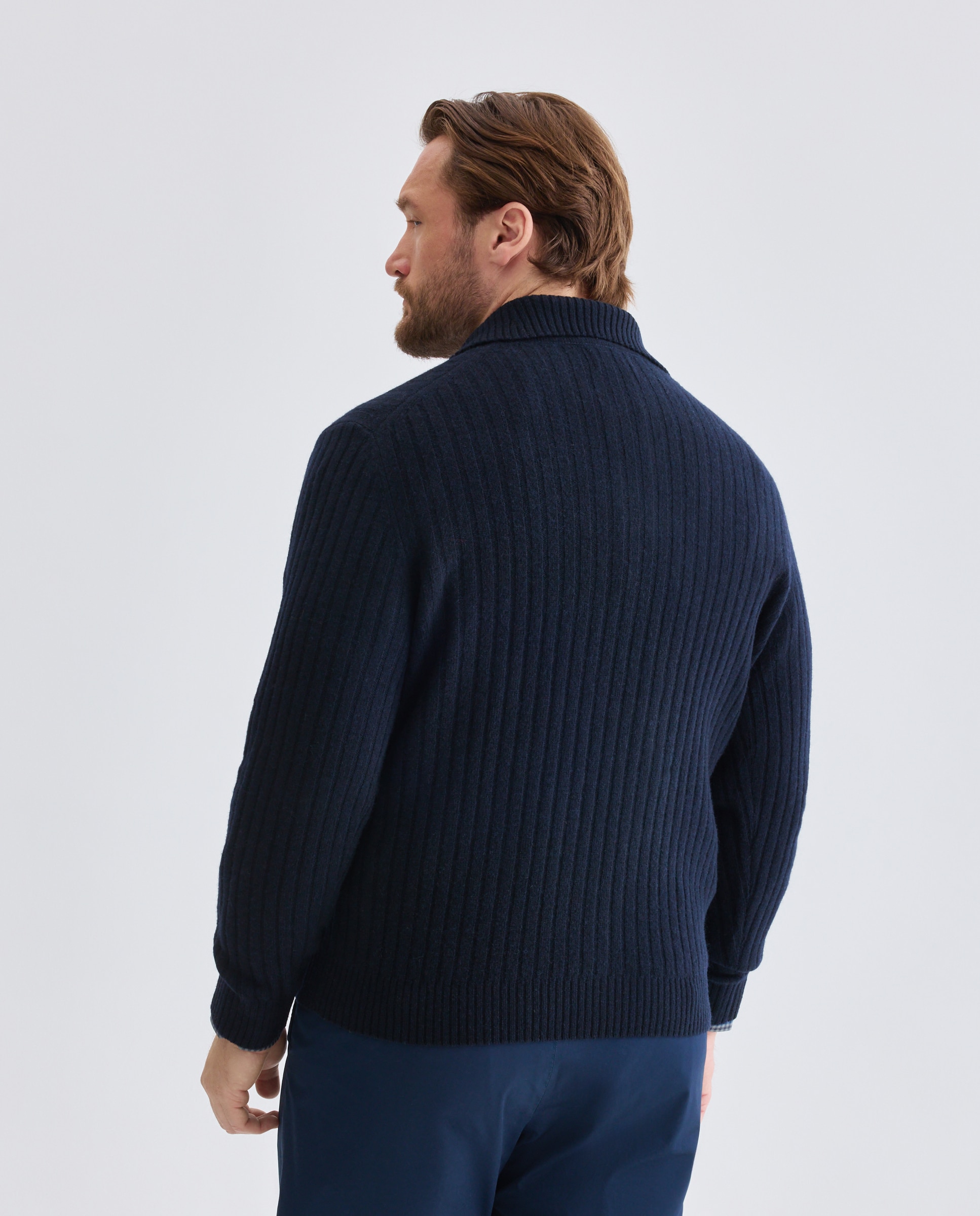 Imagen 3 de Jersey cuello polo canale 100% lambswool de hombre - Dustin - Azul marino Azul marino