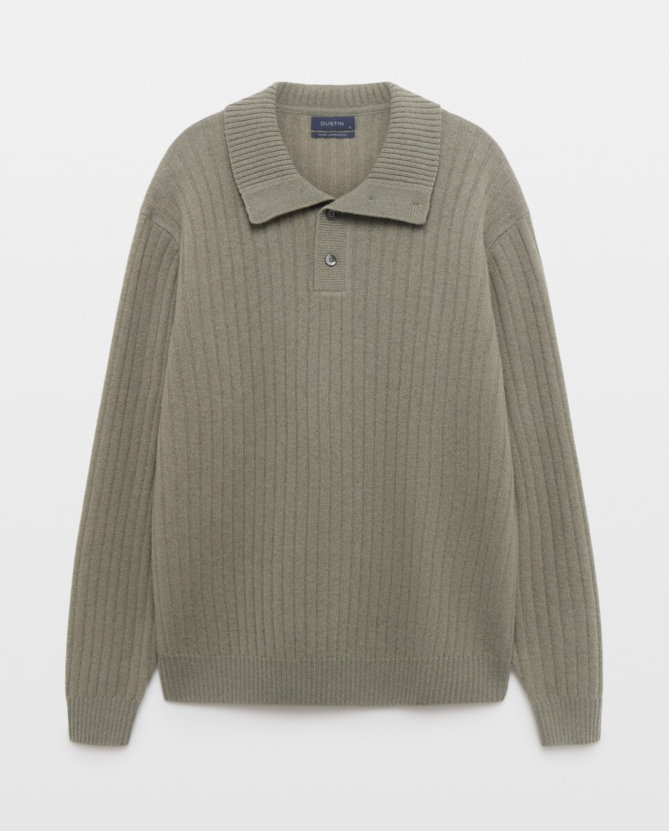 Imagen 1 de Jersey cuello polo canale 100% lambswool de hombre Verde