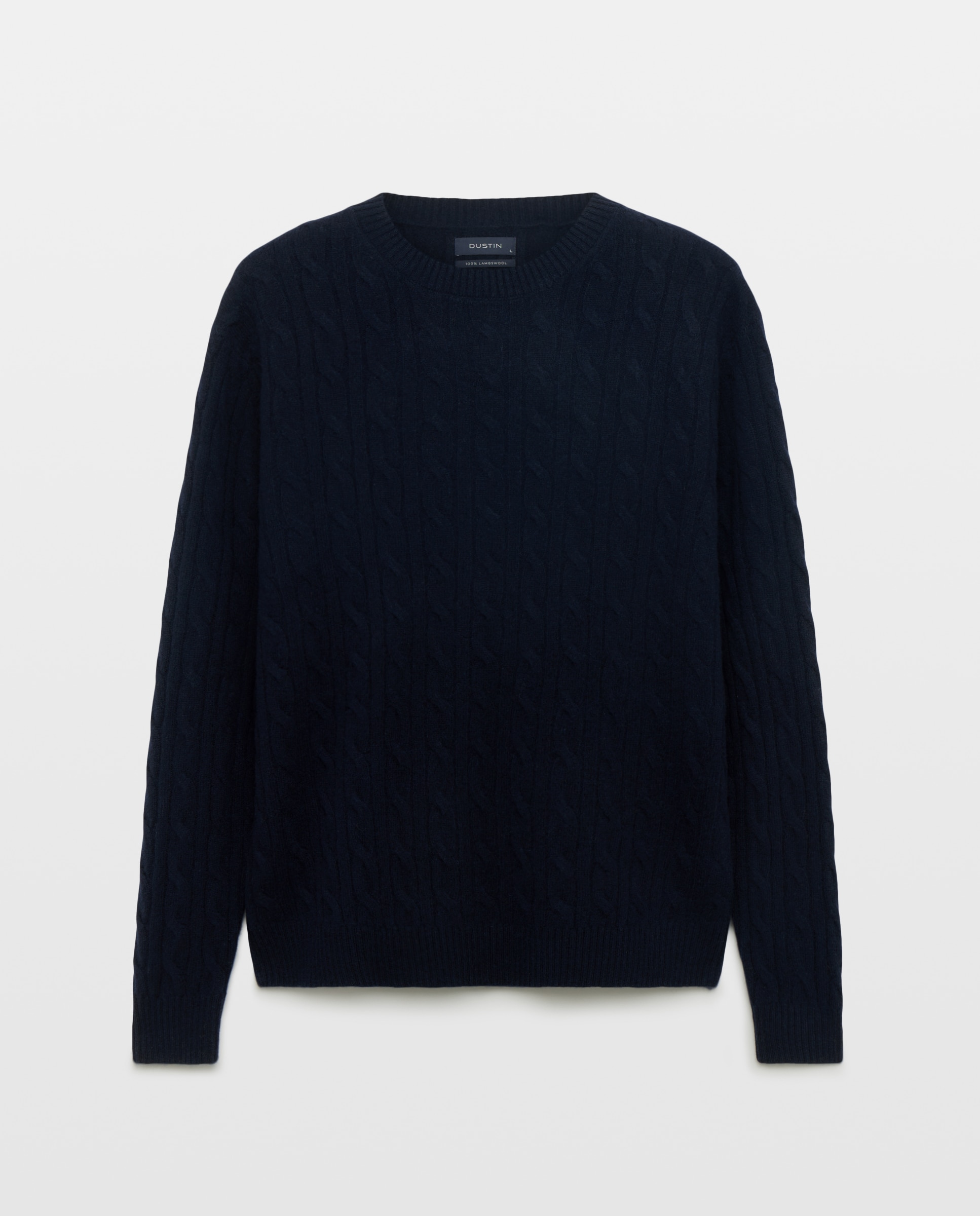 Jersey cuello redondo ochos 100% lambswool de hombre - Dustin - Azul marino Azul marino-5