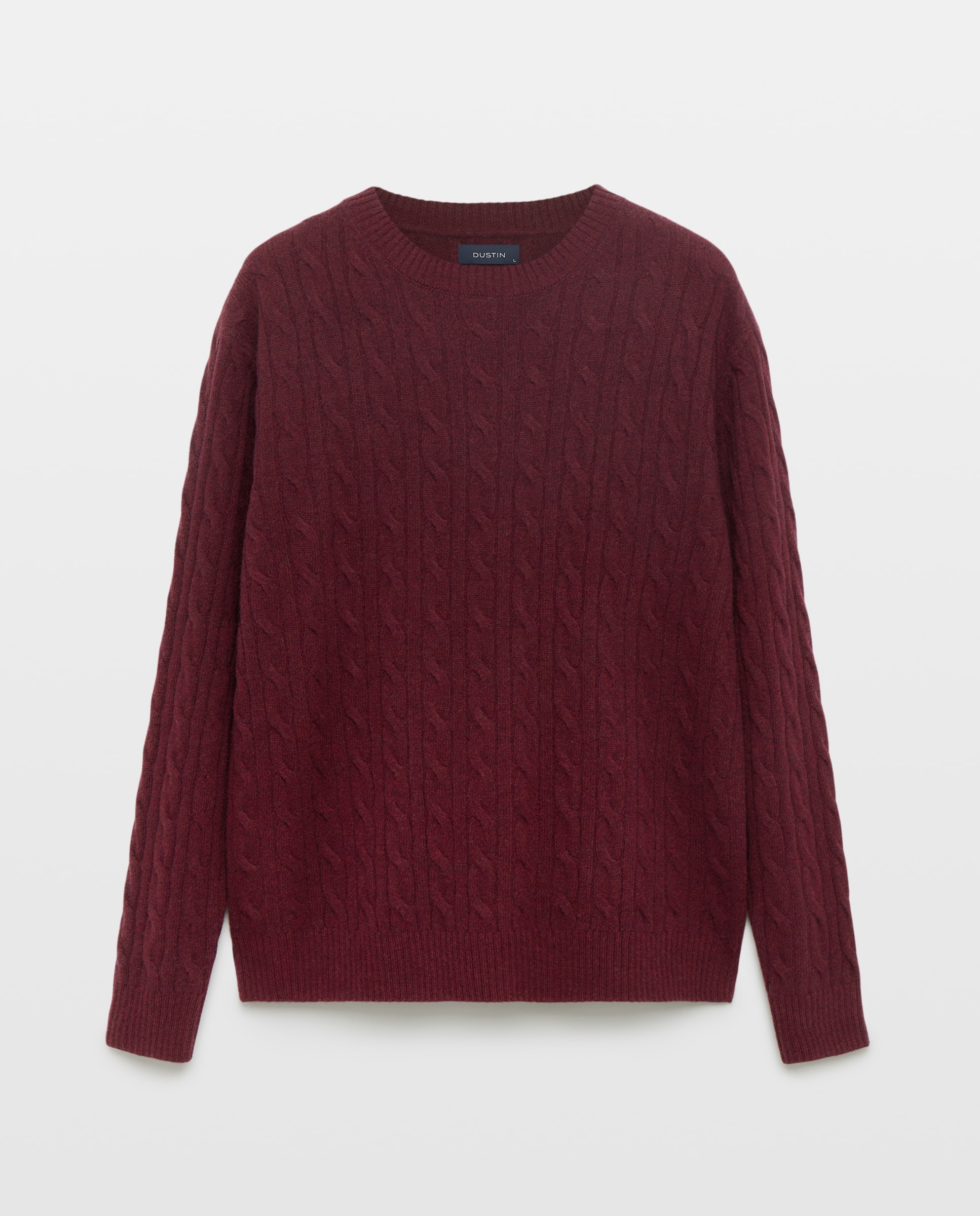 Jersey cuello redondo ochos 100% lambswool de hombre - Dustin - Burdeos Burdeos-4