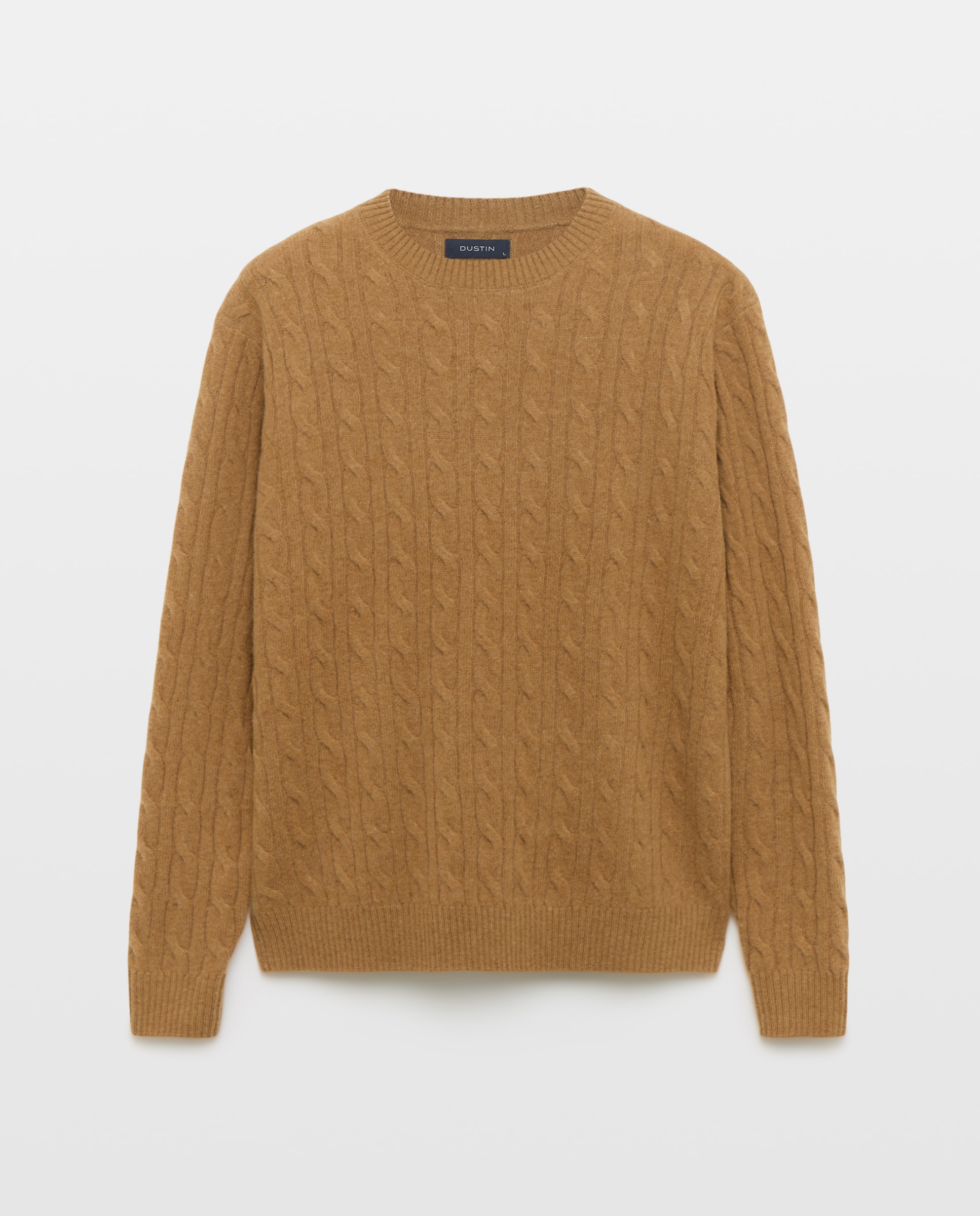 Jersey cuello redondo ochos 100% lambswool de hombre - Dustin - Marrón claro Marrón claro-4