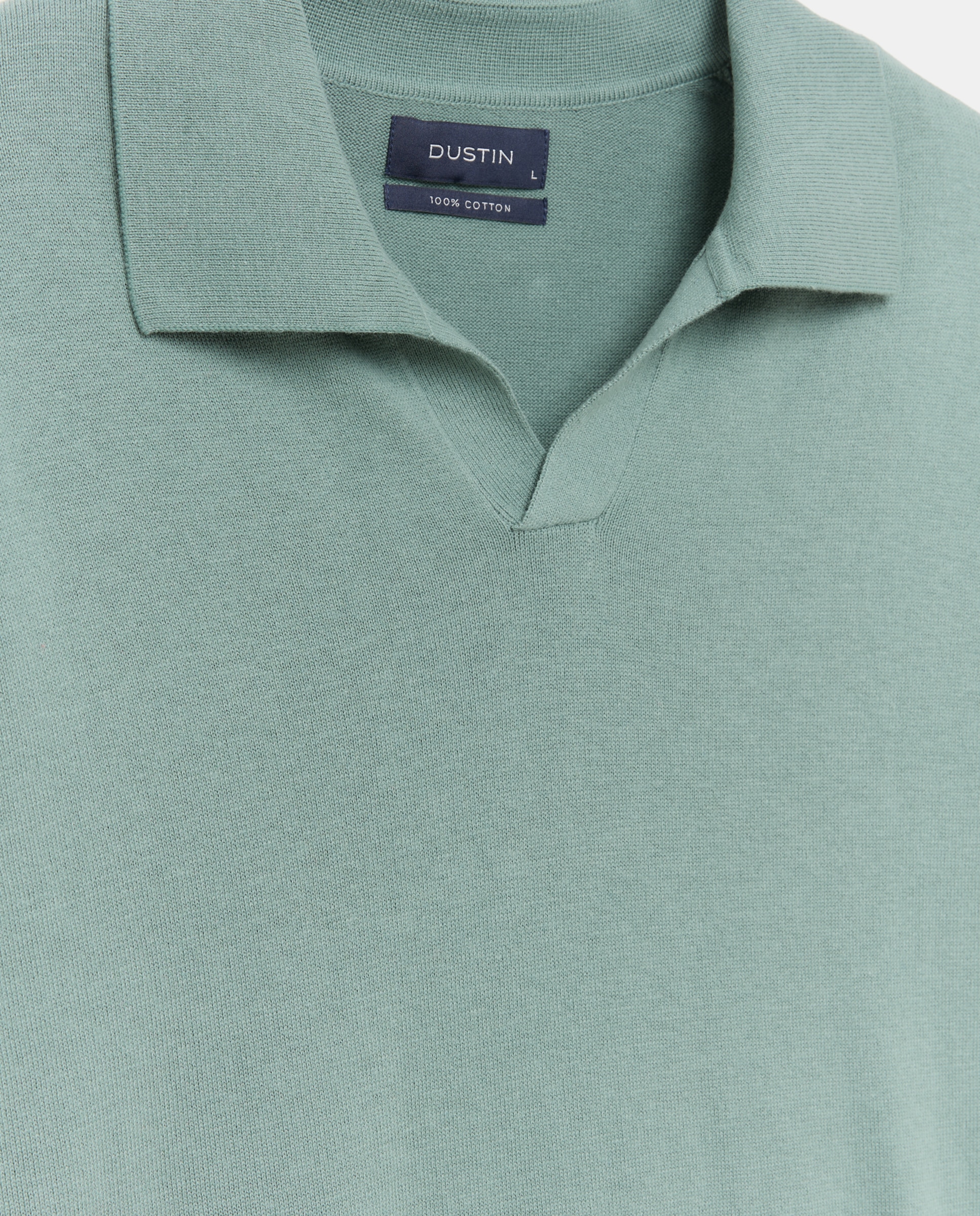 Imagen 2 de Jersey cuello polo sin botones liso 100% algodón de hombre - Dustin - Verde Verde