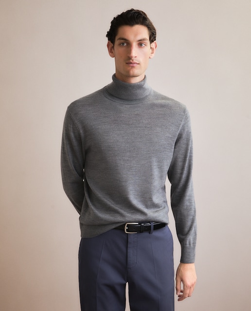 Imagem 0 de Camisola de Malha Lisa 100% Lã Merino com Gola Cisne