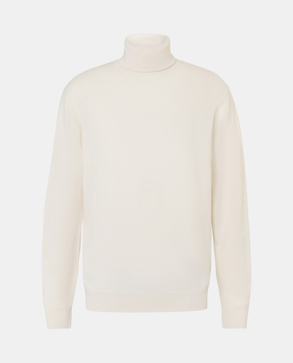 Imagen 0 de Jersey cuello cisne 100% cashmere de hombre Crudo