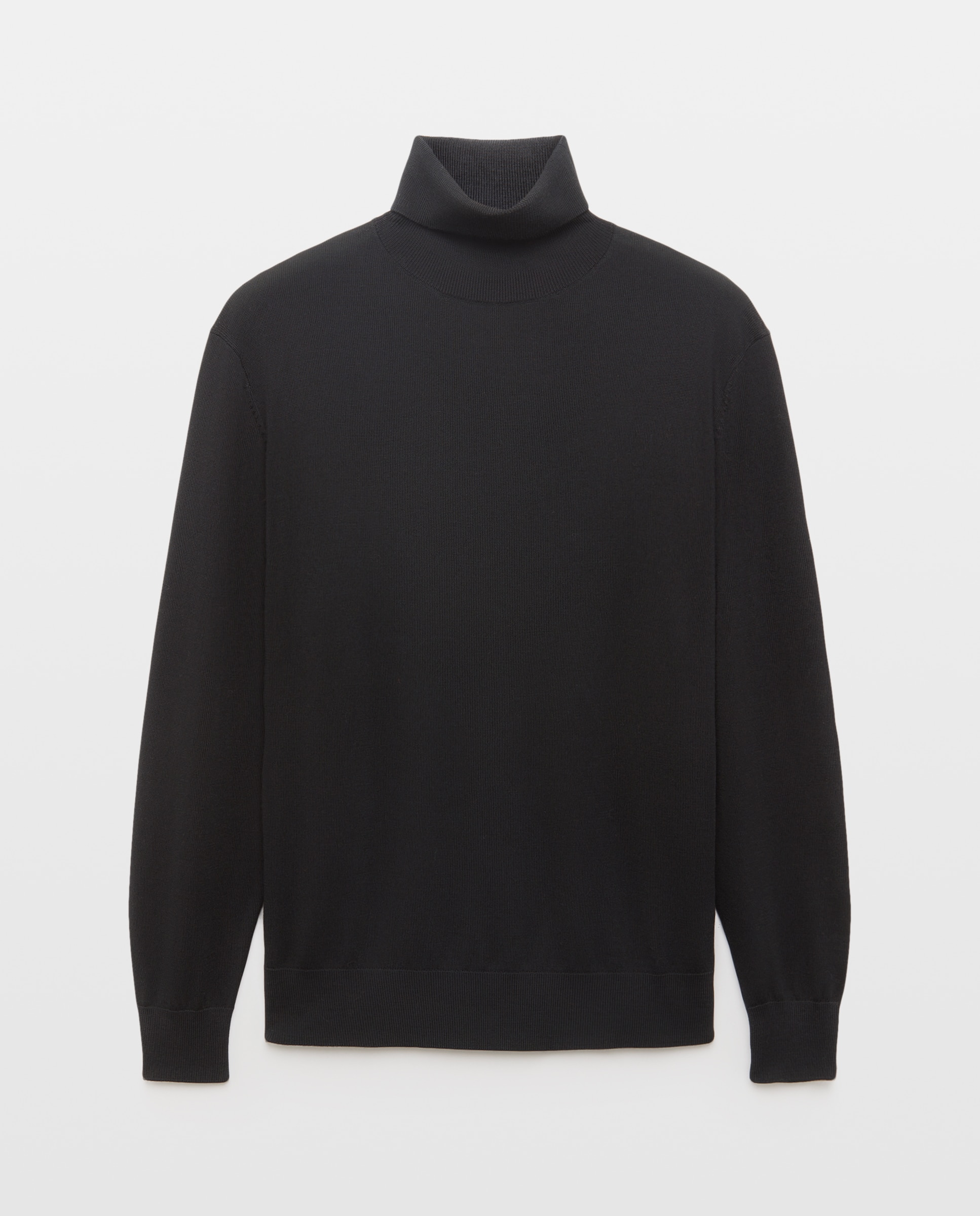 Jersey cuello cisne lavable 100% lana merino de hombre - Emidio Tucci - Negro Negro-4