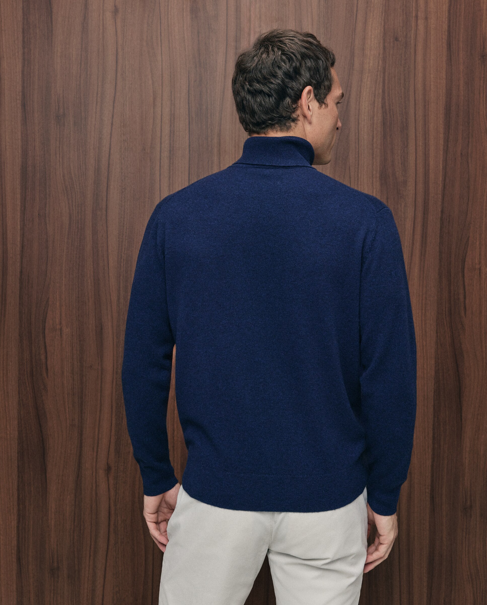 Imagen 2 de Jersey cuello cisne lana/cashmere de hombre - Emidio Tucci - Azul Azul