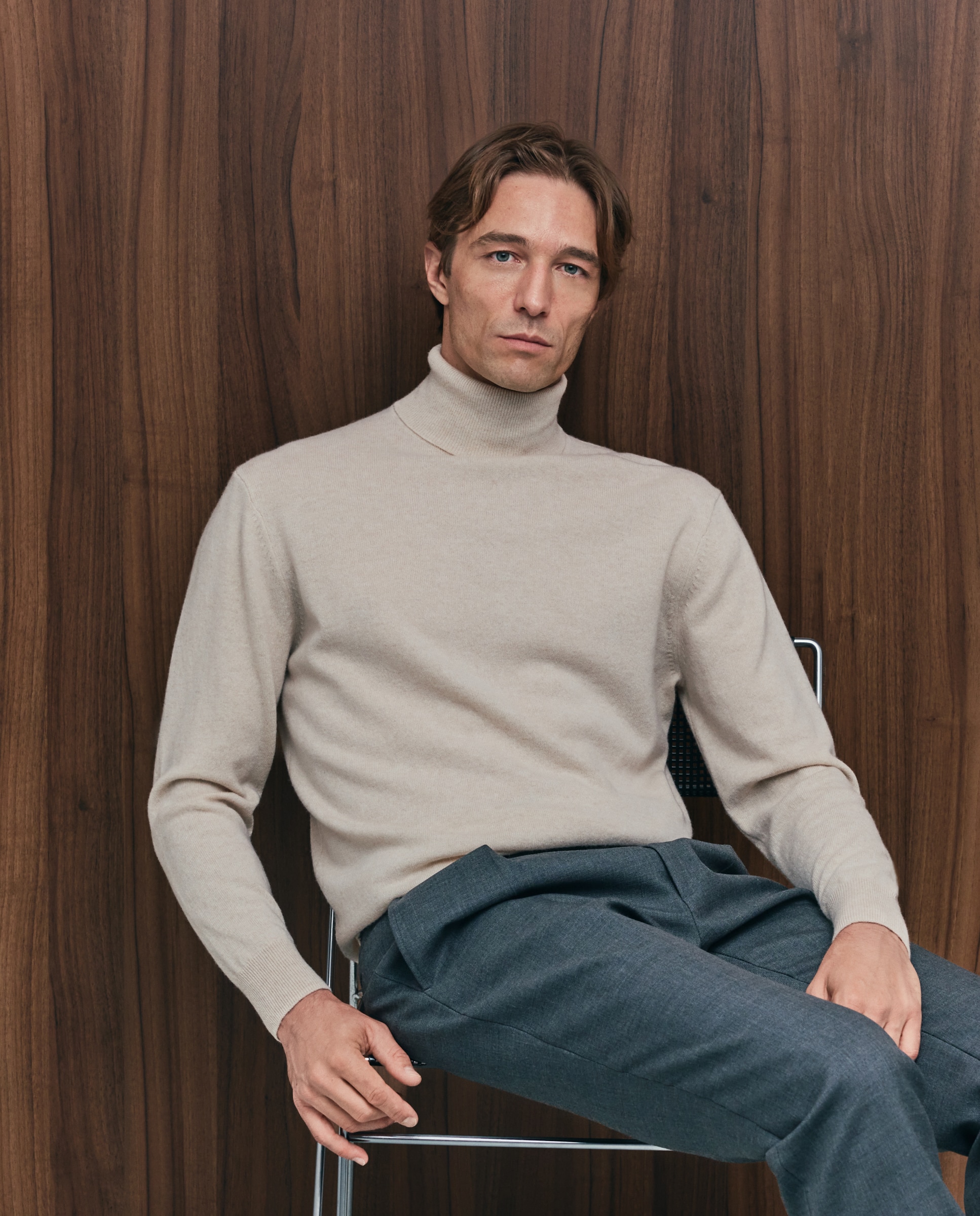Imagen 1 de Jersey cuello cisne lana/cashmere de hombre - Emidio Tucci - Crudo Crudo