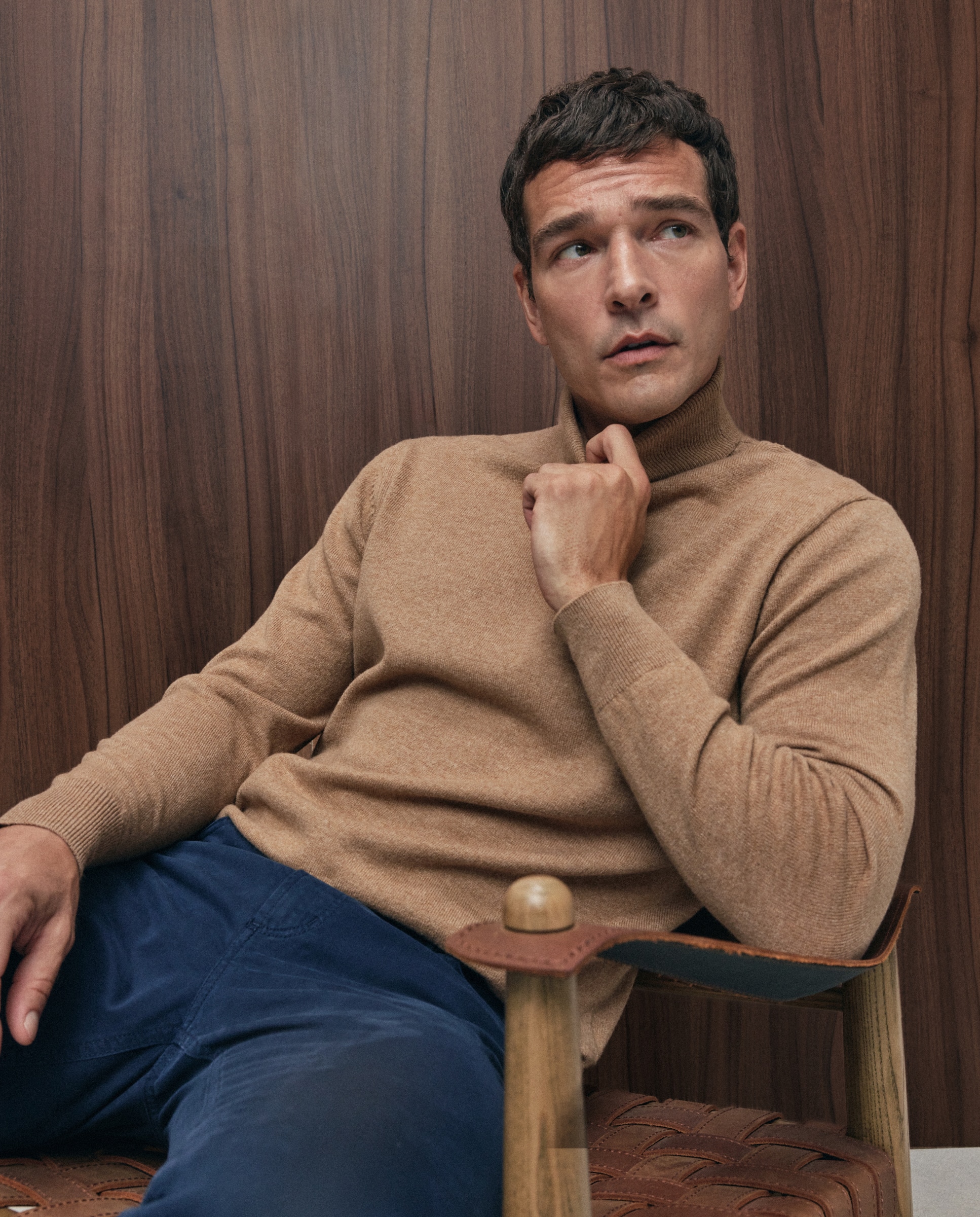 Imagen 1 de Jersey cuello cisne lana/cashmere de hombre - Emidio Tucci - Camel Camel