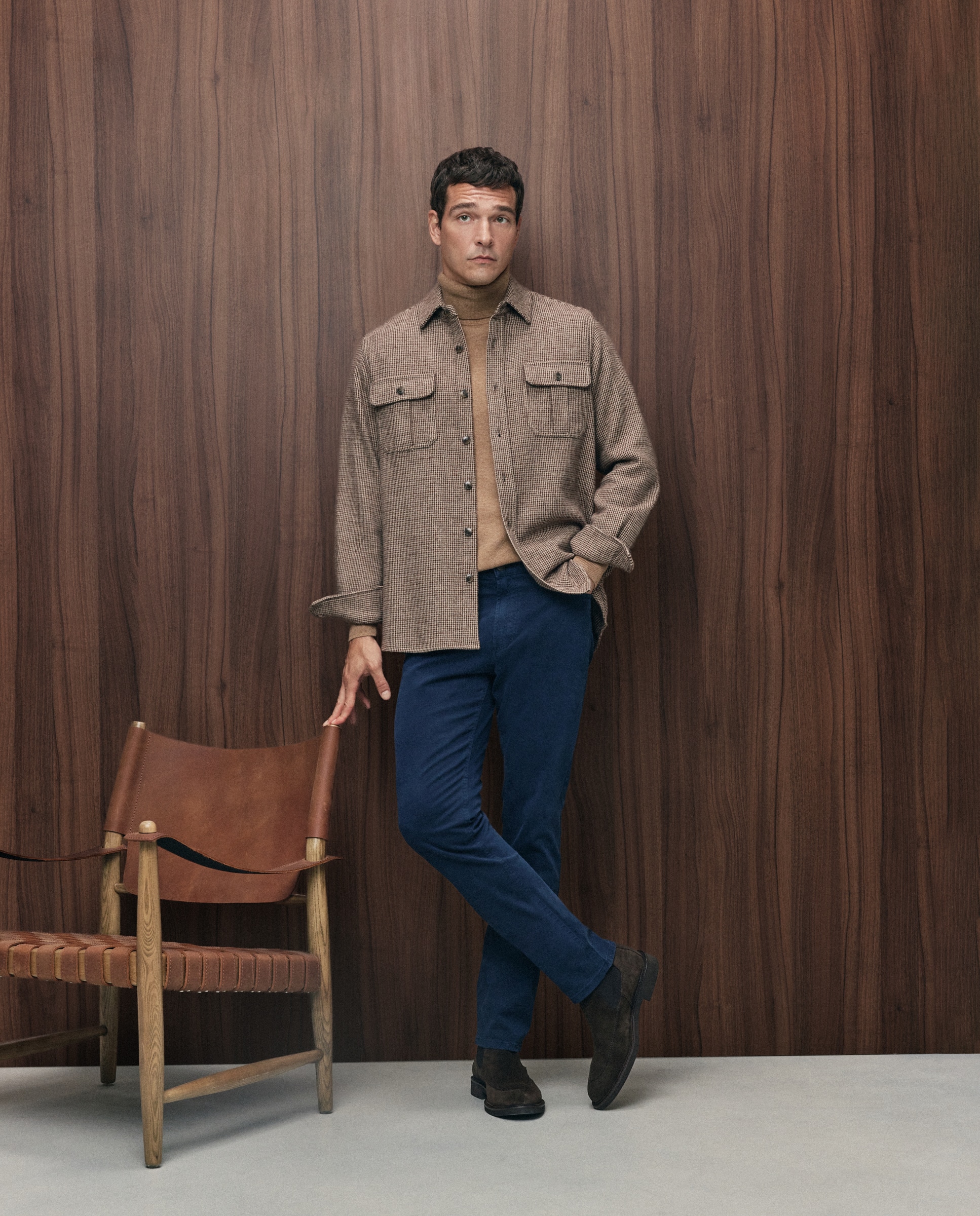 Imagen 2 de Jersey cuello cisne lana/cashmere de hombre - Emidio Tucci - Camel Camel