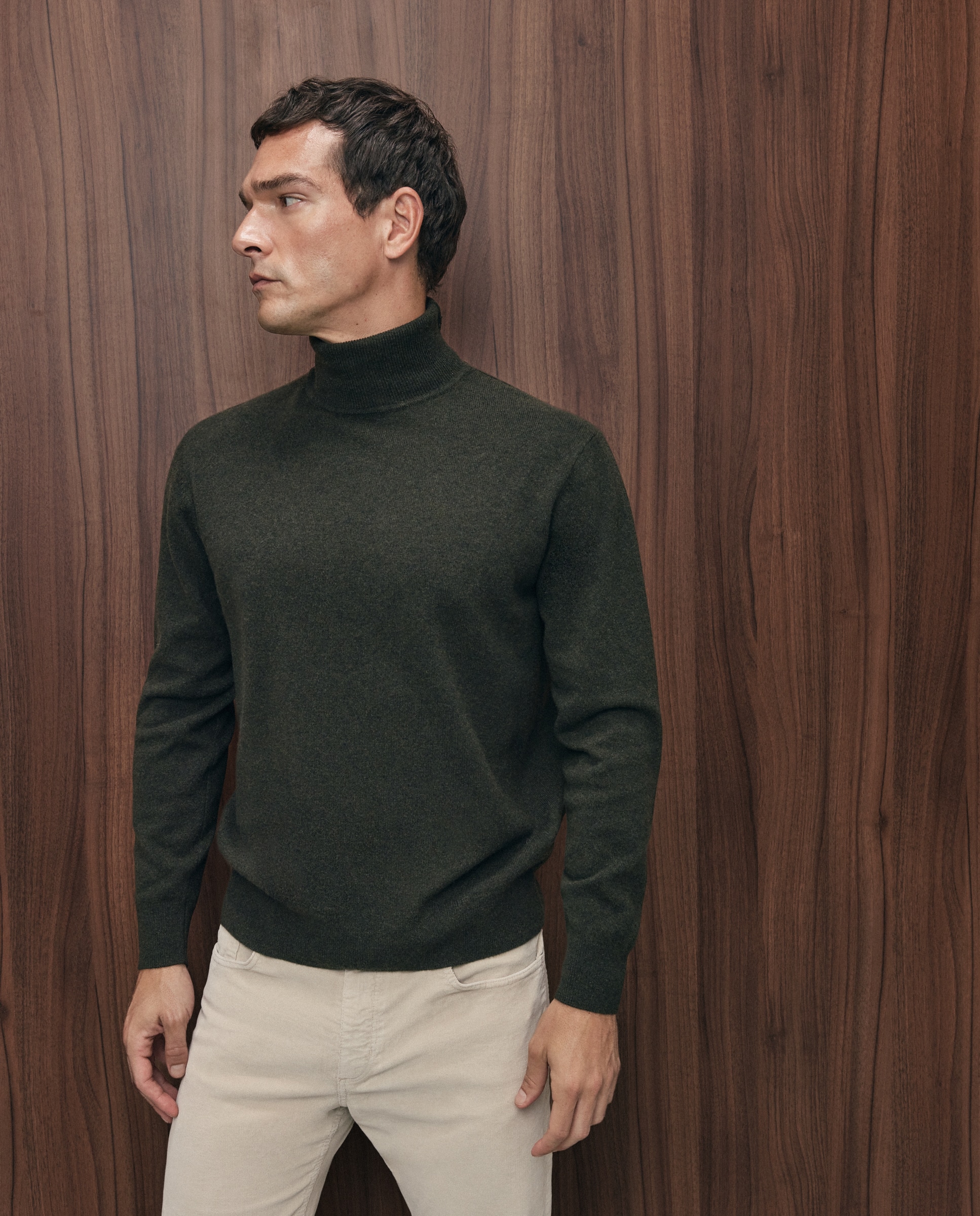 Imagen 1 de Jersey cuello cisne lana/cashmere de hombre - Emidio Tucci - Verde Verde