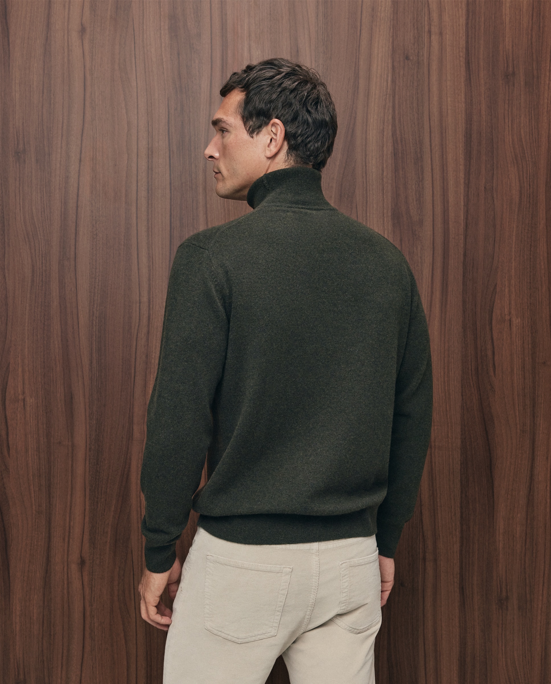 Imagen 3 de Jersey cuello cisne lana/cashmere de hombre - Emidio Tucci - Verde Verde