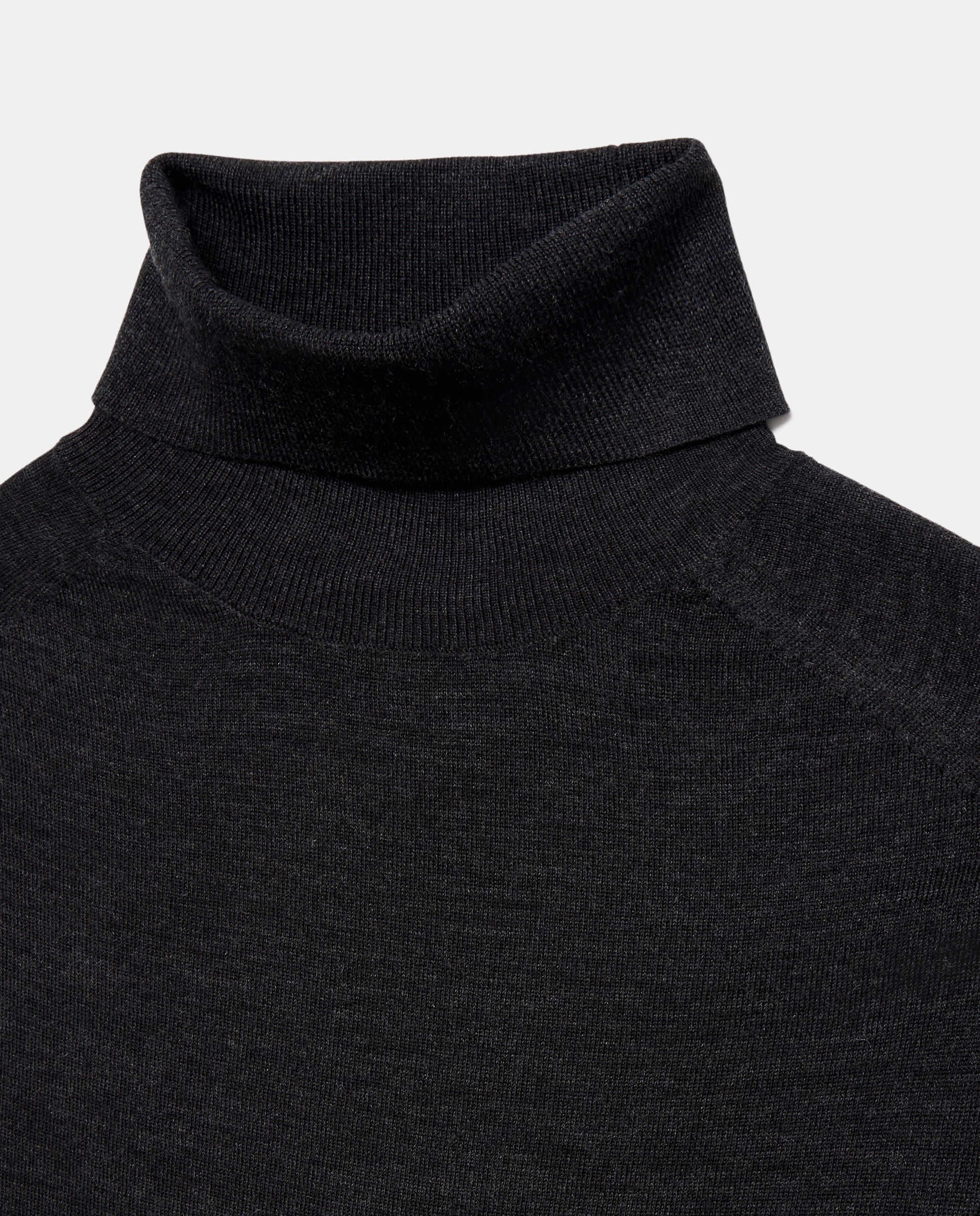 Jersey cuello vuelto liso 100% merino extrafine de hombre - Dustin - Gris oscuro Gris oscuro-5