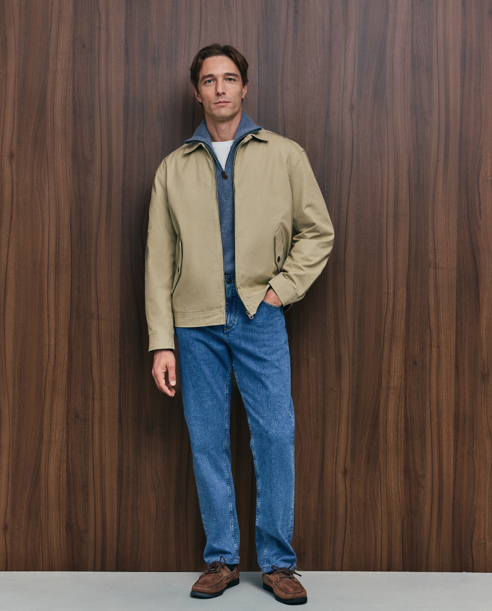 Jersey cuello semicisne cremallera lana/cashmere de hombre - Emidio Tucci - Azul Azul-2