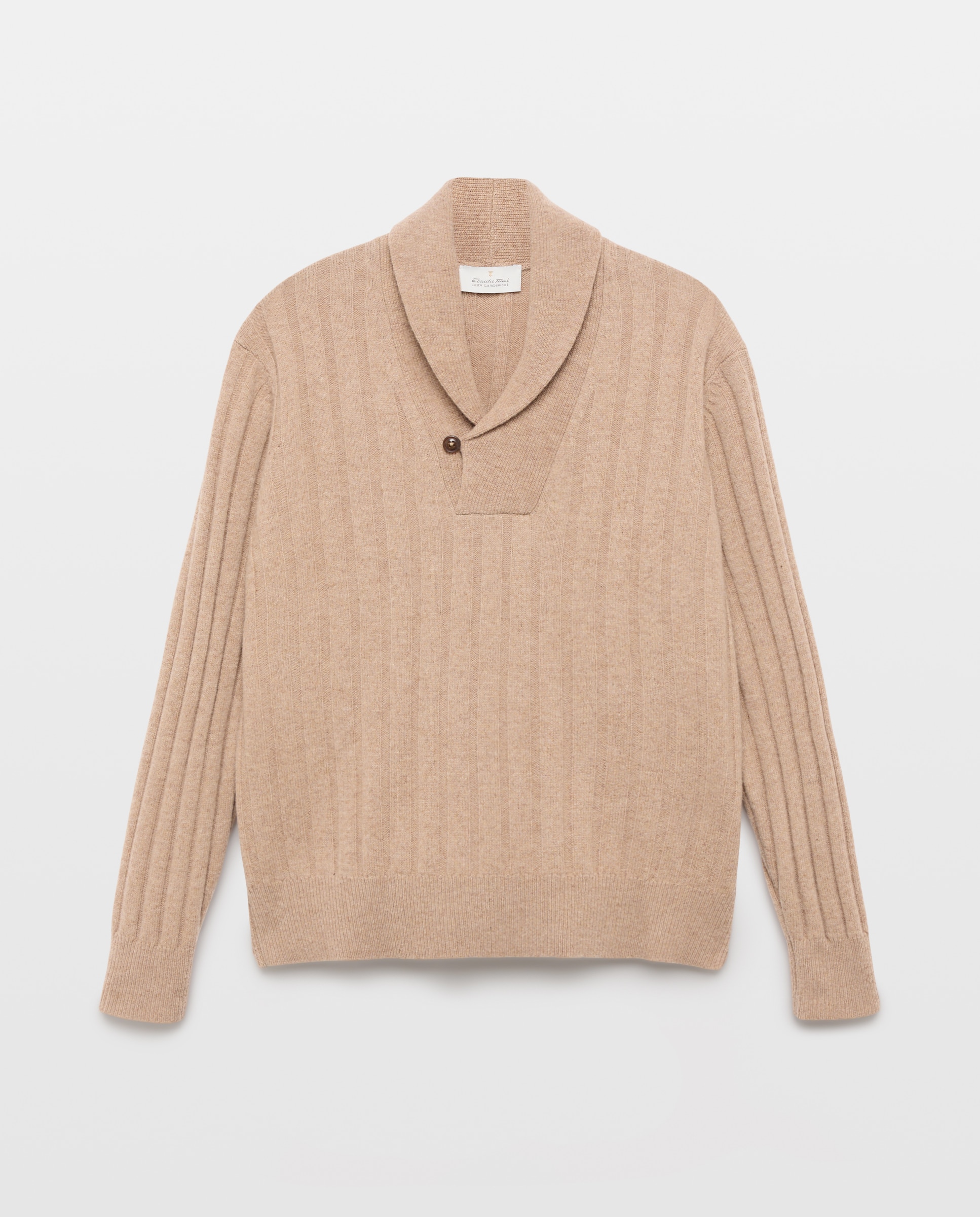 Jersey de hombre cuello chald canale lambswool - Emidio Tucci - Marrón Marrón-1