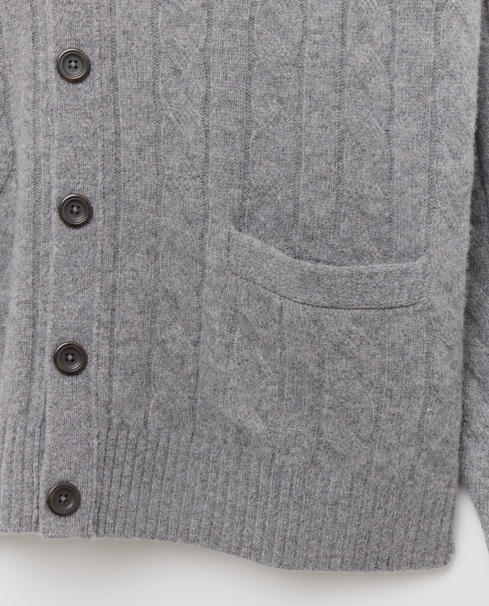 Cardigan de hombre botones fantasia ochos lambswool - Emidio Tucci - Gris Gris-2