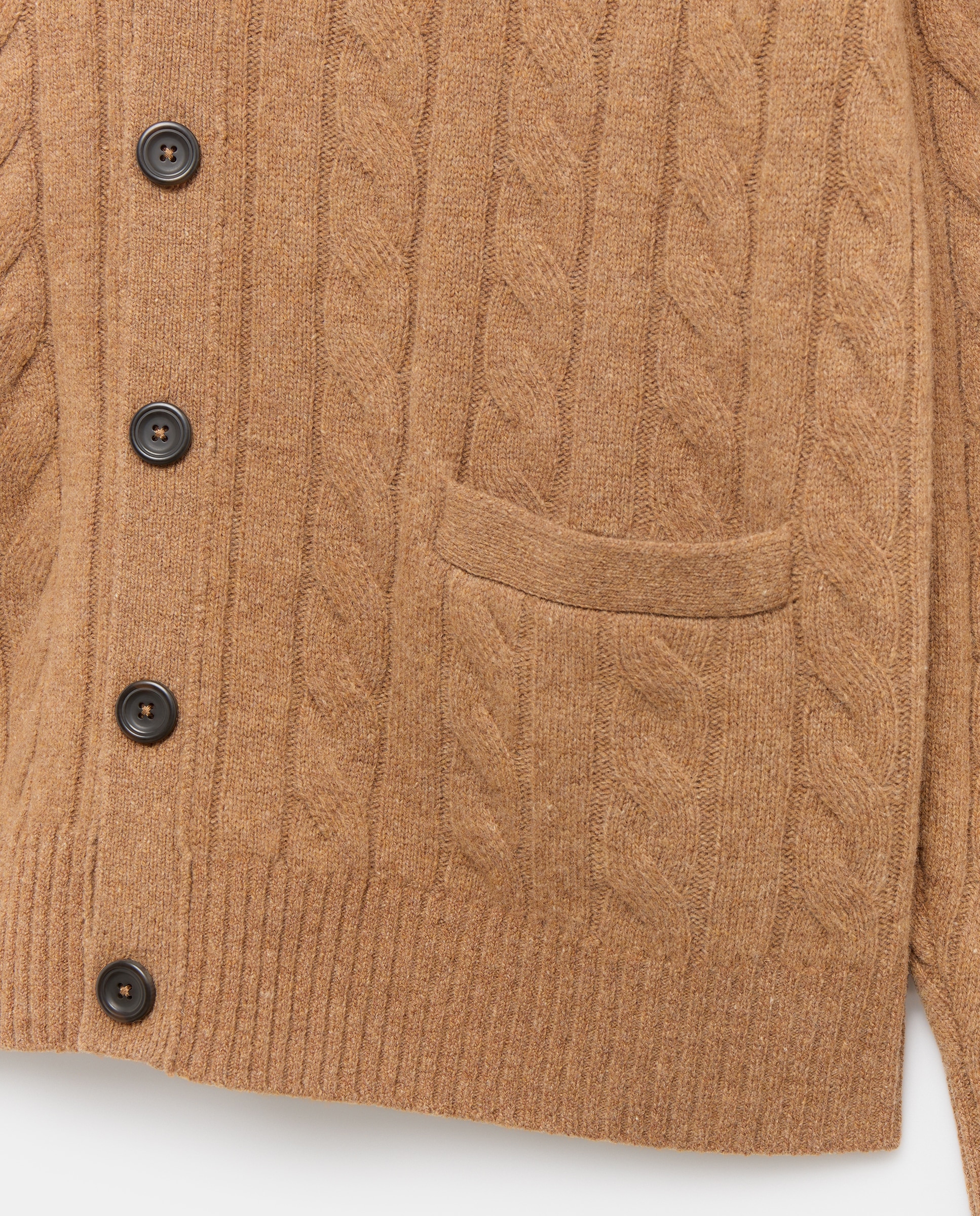 Cardigan de hombre botones fantasia ochos lambswool - Emidio Tucci - Camel Camel-5