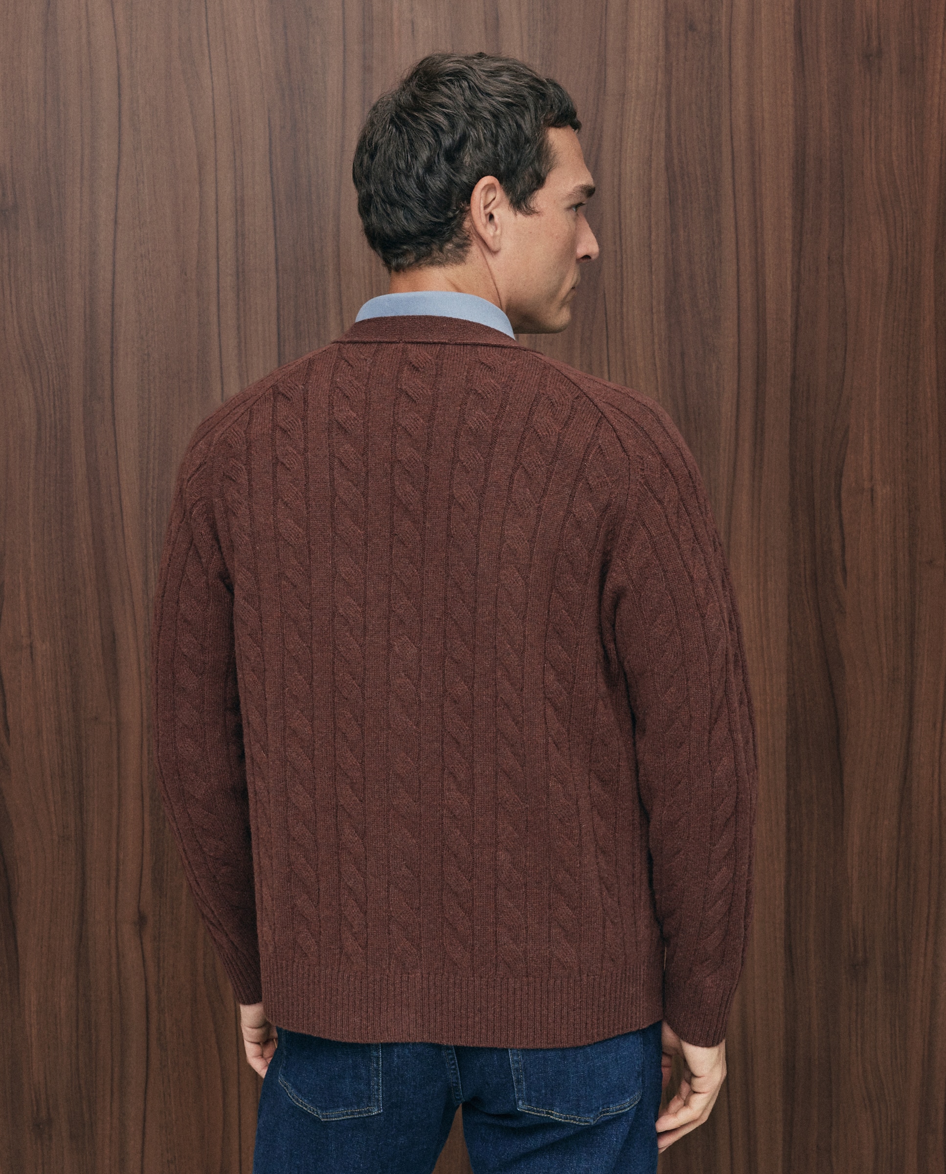 Cardigan botones ochos 100% lambswool de hombre - Emidio Tucci - Naranja Naranja-3