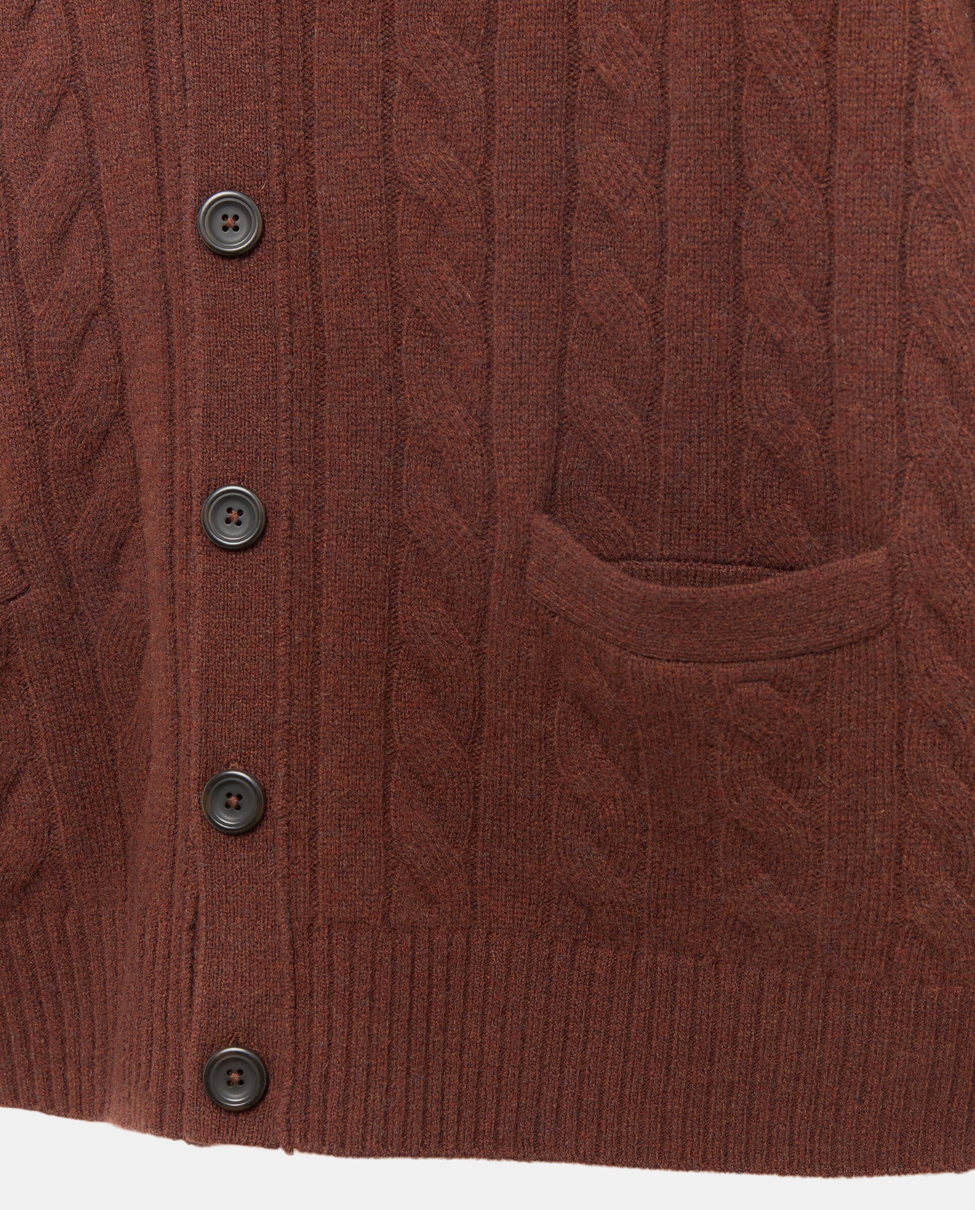 Cardigan de hombre botones fantasia ochos lambswool - Emidio Tucci - Naranja Naranja-2