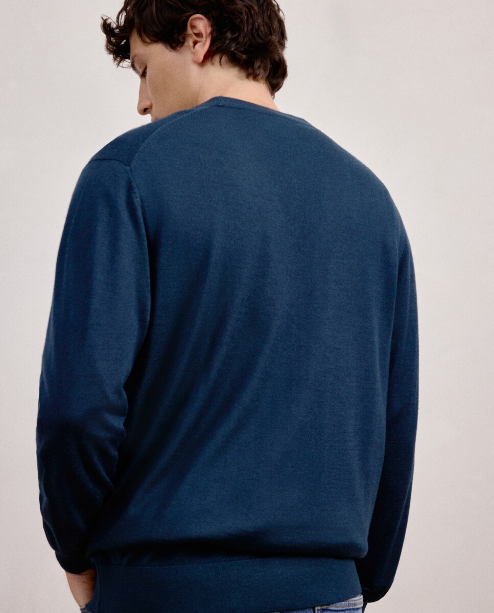 Cardigan com Botões Verde Água-3