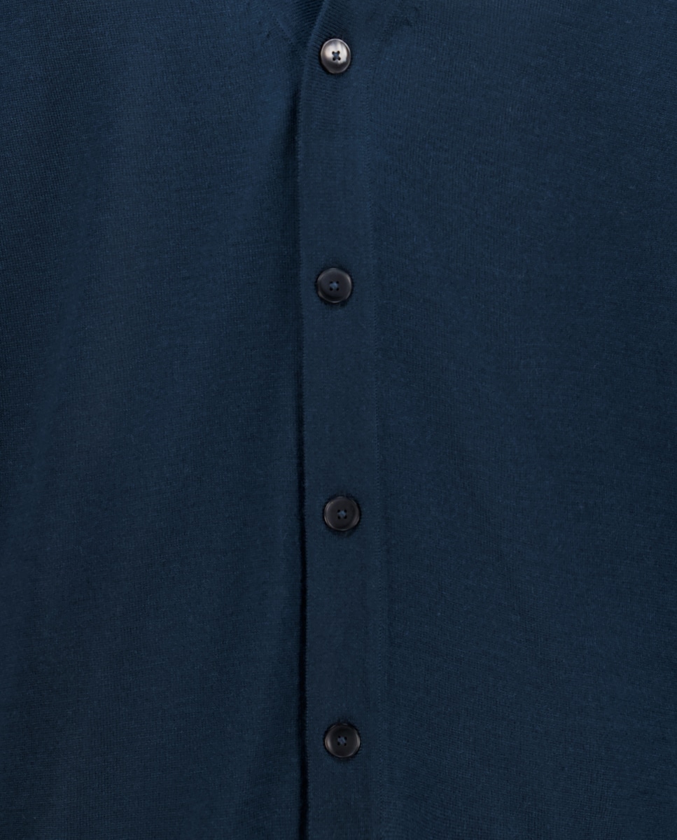 Cardigan com Botões Verde Água-5